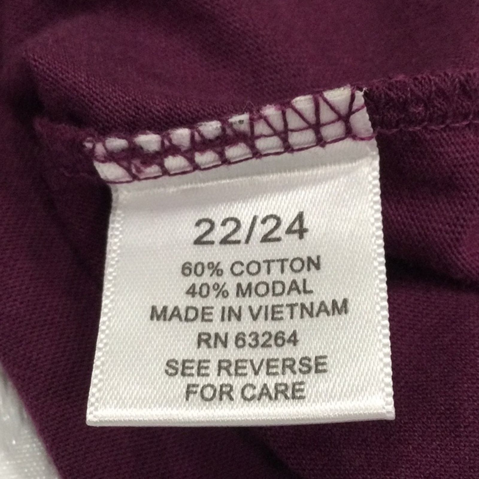 Other Dressbarn Woman Purple Long Sleeve T-Shirt 22/24 NWT Size 4XL / US 24-26 - 14 Thumbnail