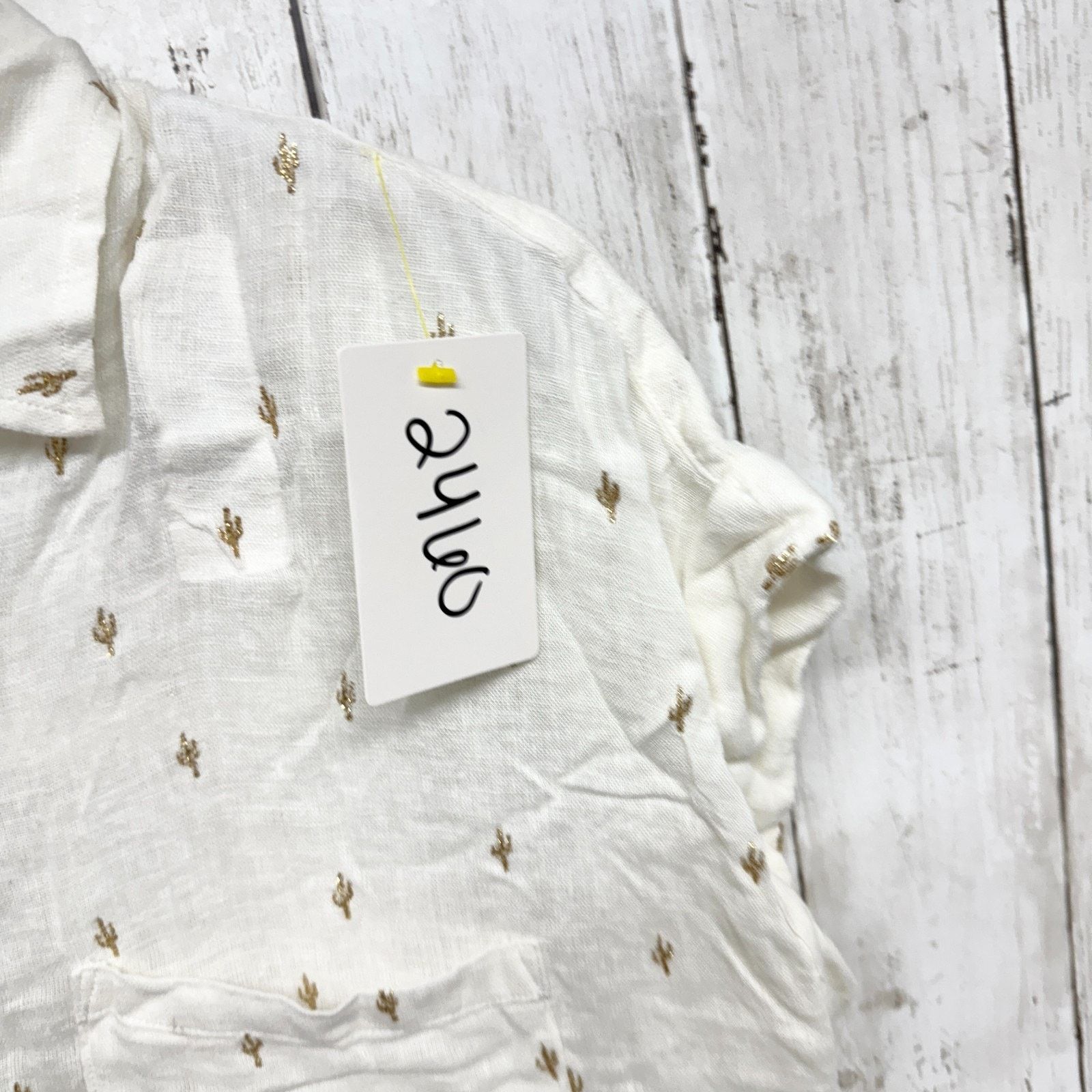 Rails Rails Size XS Linen Cactus Short Sleeve Button Down Blouse Size XS / US 0-2 / IT 36-38 - 2 Thumbnail