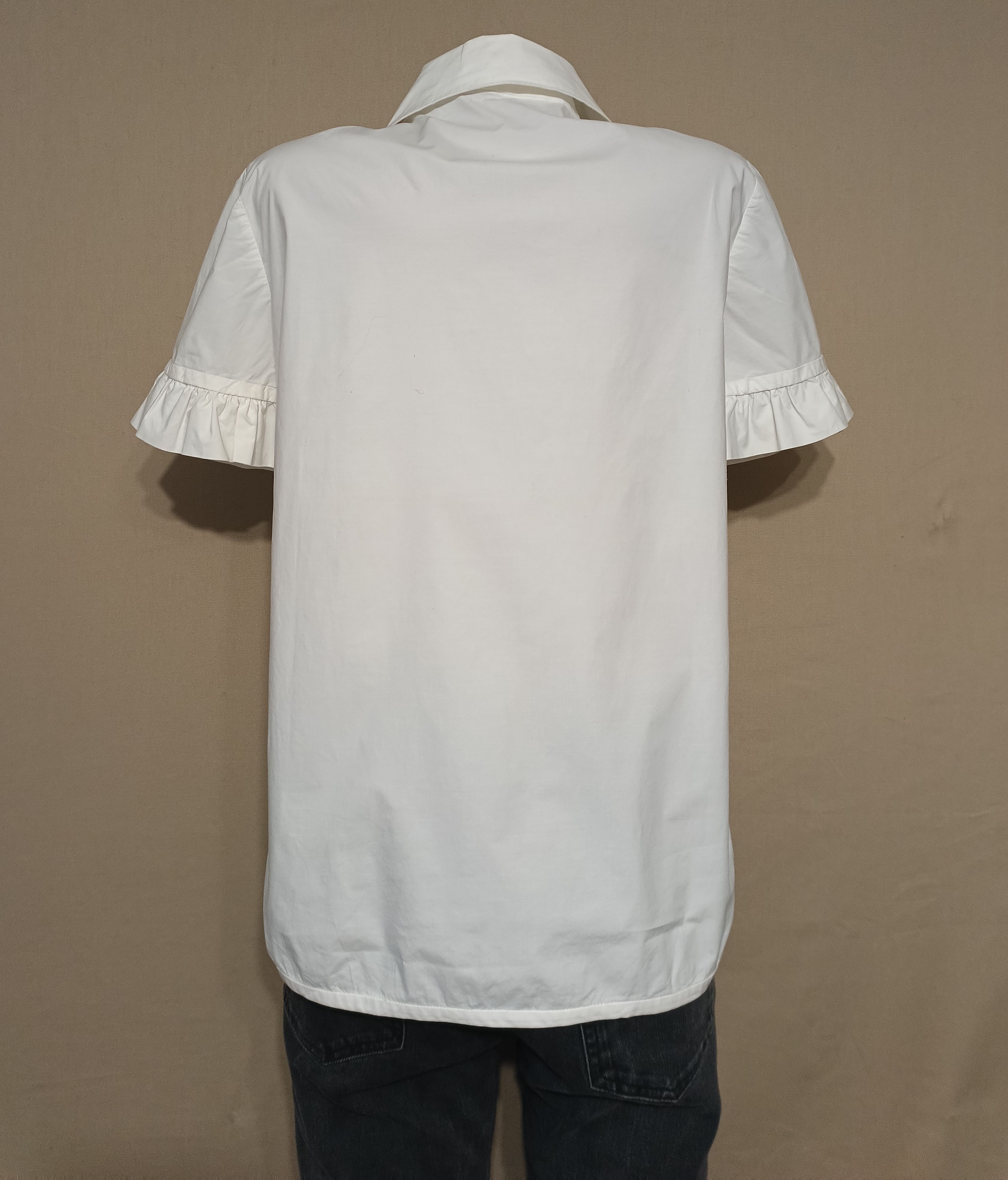 Tory Burch Tory Burch White Cotton Blouse Shirt Size S Size S / US 4 / IT 40 - 2 Thumbnail