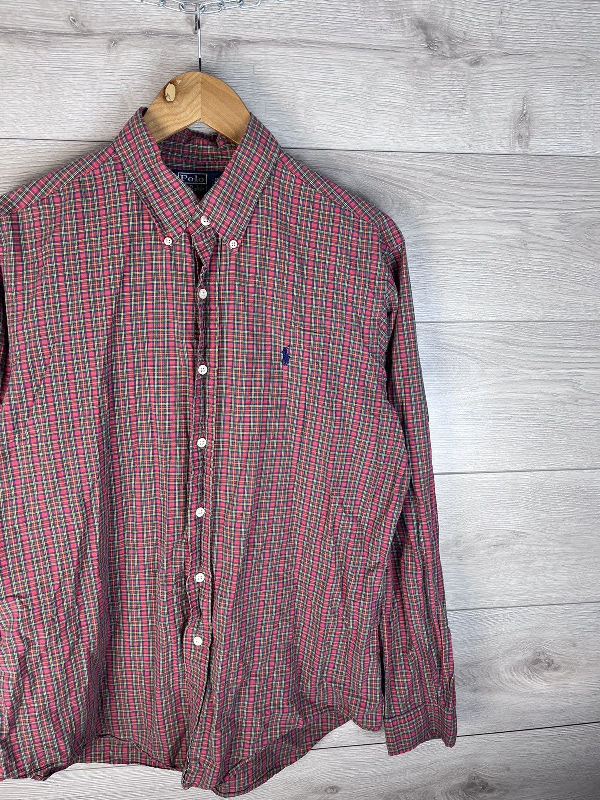 Vintage Men’s Plaid button down shirt Polo Ralph Lauren size L Size US L / EU 52-54 / 3 - 3 Thumbnail