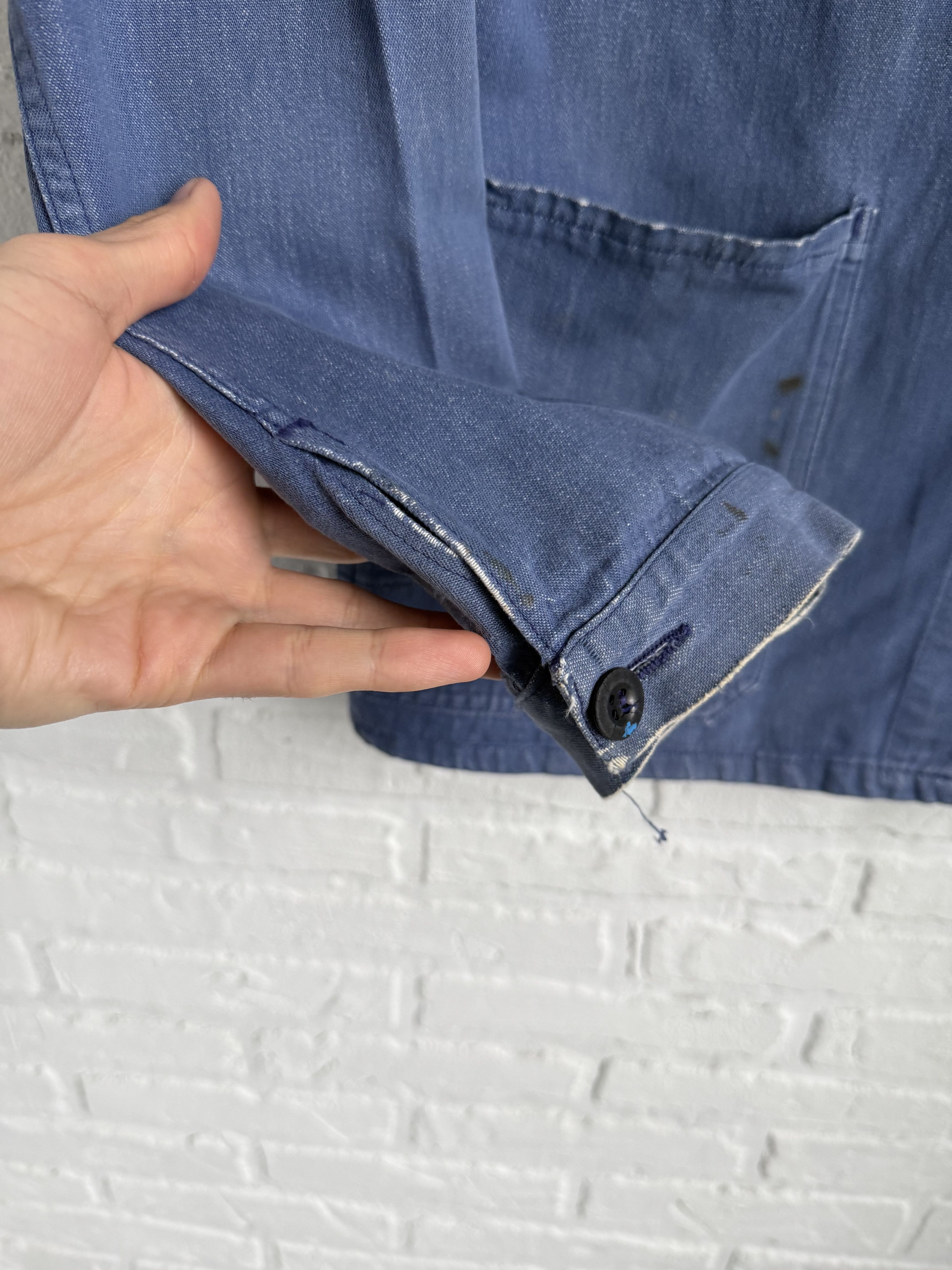 Vintage Vintage 80s French Work Denim Chore Jacket Size US M / EU 48-50 / 2 - 11 Thumbnail
