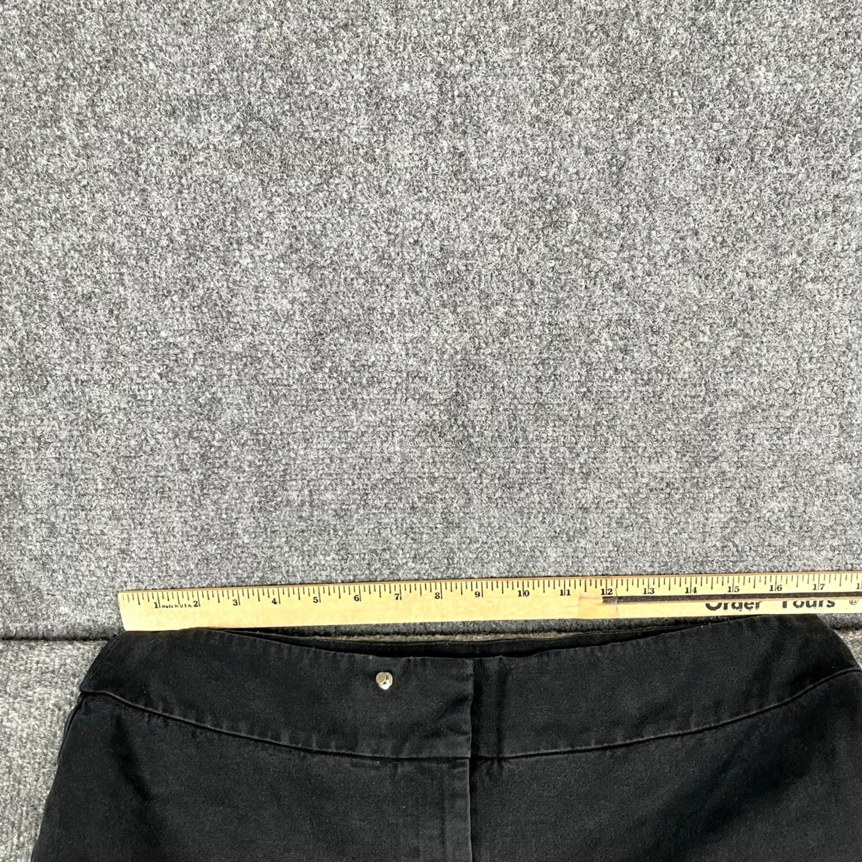 Vintage Chico's Pants Womens Black Straight Leg Stretch Cotton Blend Casual Fair 34 Size 24" / US 00 / IT 34 - 6 Thumbnail