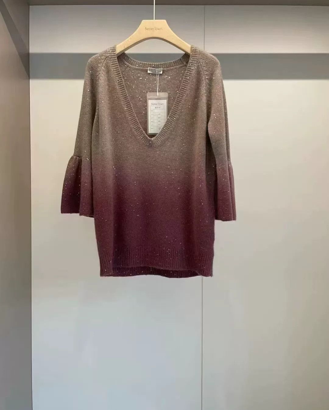 Brunello Cucinelli Brunello Cucinelli Sequin Ombre Sweater Size US L / EU 52-54 / 3 - 1 Preview