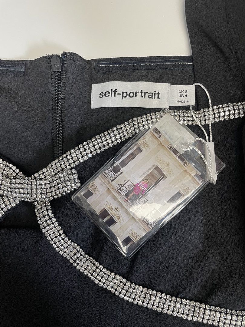 Self-Portrait SELF PORTRAIT Bow-Detail Mini Dress Size S / US 4 / IT 40 - 3 Thumbnail
