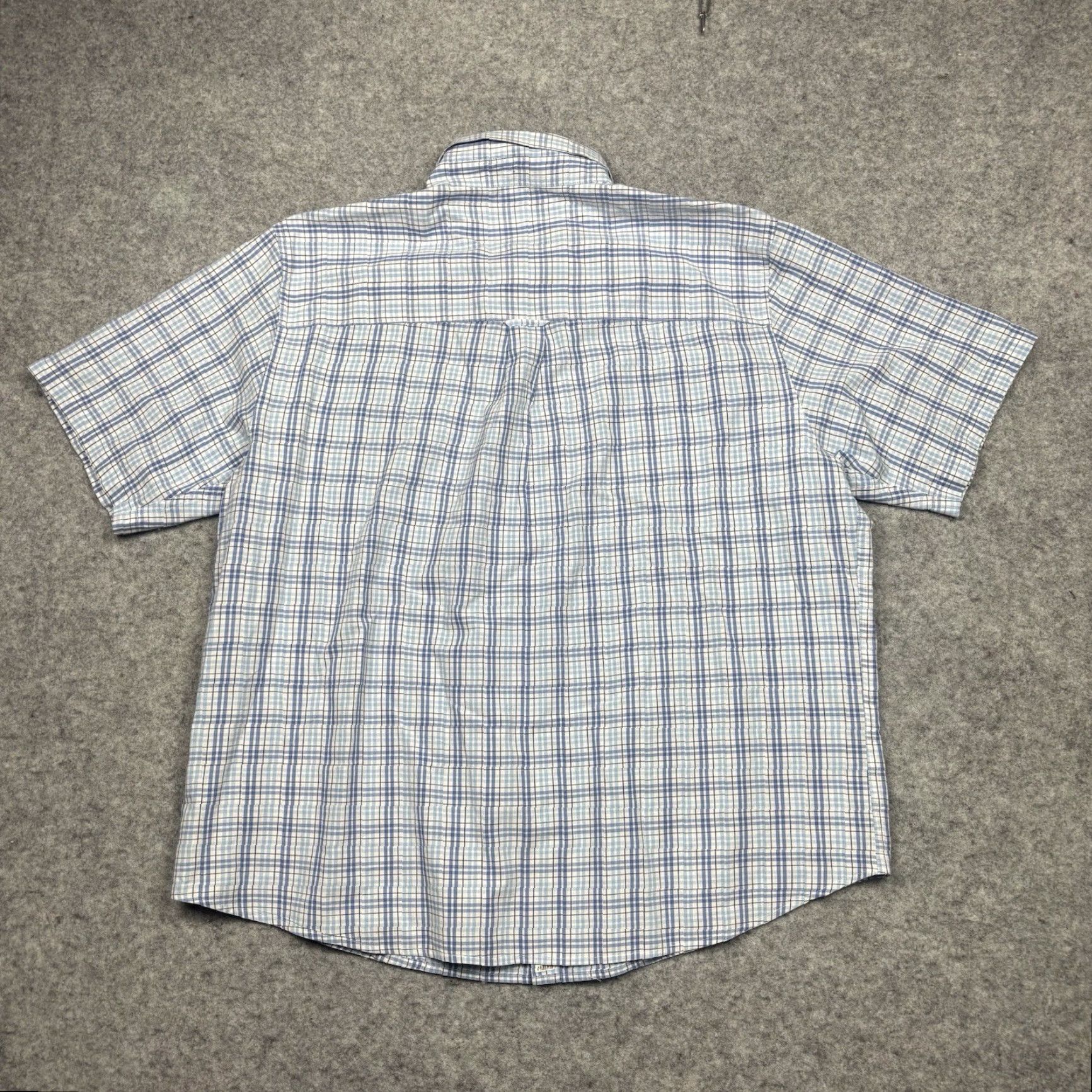 Chaps Chaps Blue Multicolor Plaid Short Sleeve Button Shirt Mens 2XL Size US XXL / EU 58 / 5 - 6 Thumbnail