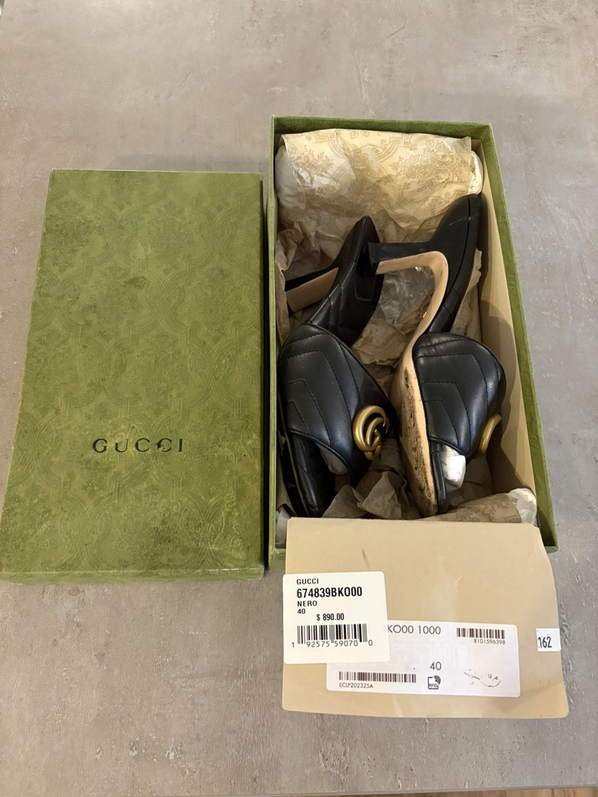 Gucci Gucci Marmont Double G Black Leather Heeled Sandals Size 40 Size US 9 / IT 39 - 7 Thumbnail