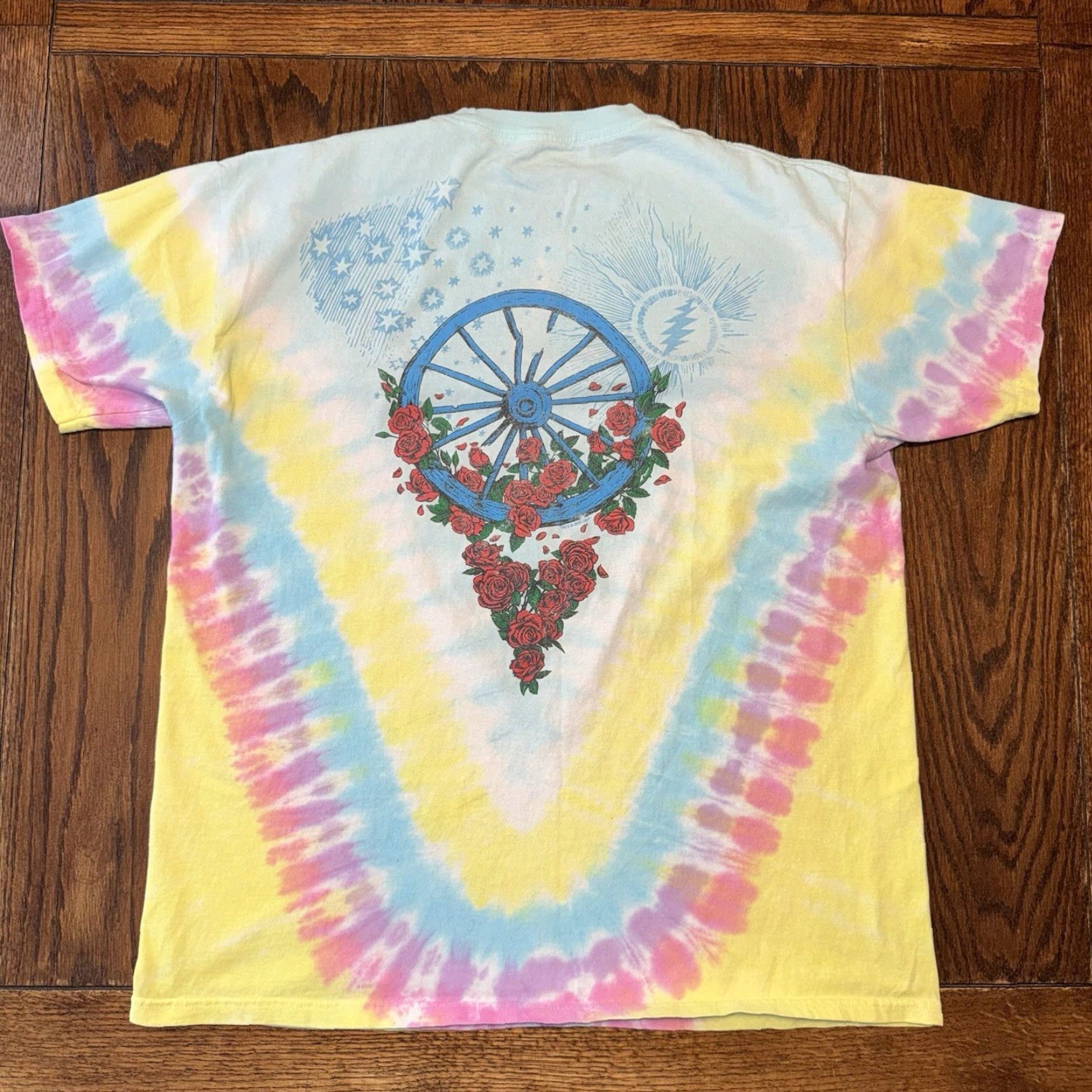 Liquid Blue Grateful Dead Bertha Skeletons Roses T Shirt XL Liquid Blue Tie Dye Multicolor Crew Neck Short Sleeve Mens Size US XL / EU 56 / 4 - 5 Thumbnail