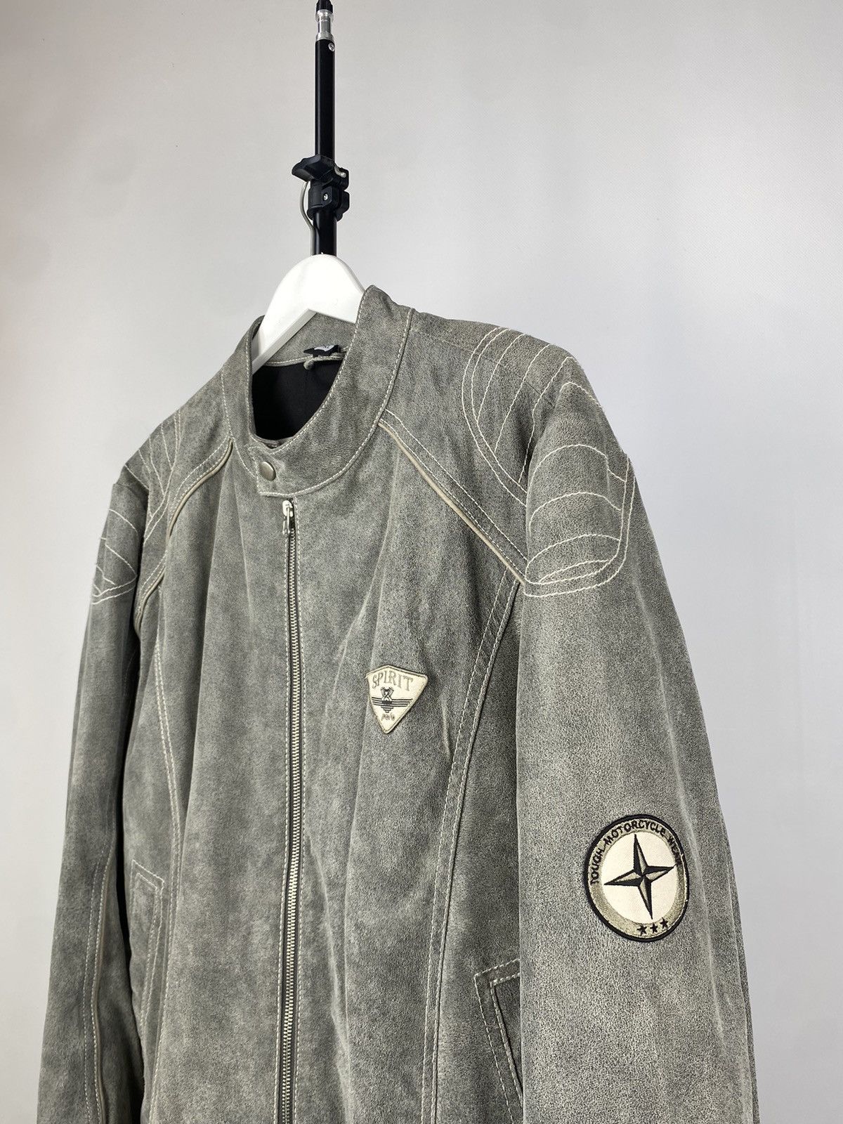 Other 🔥SPIRIT MOTORS RACING TRUE LEATHER JACKET L-XL Size US L / EU 52-54 / 3 - 4 Thumbnail