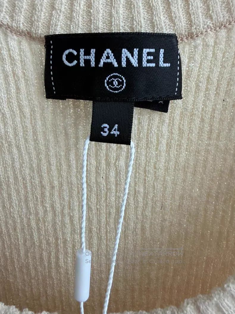 Chanel Chanel Coco beach classic wavy striped knitted vest Size XXS / US 00 / IT 34 - 4 Thumbnail