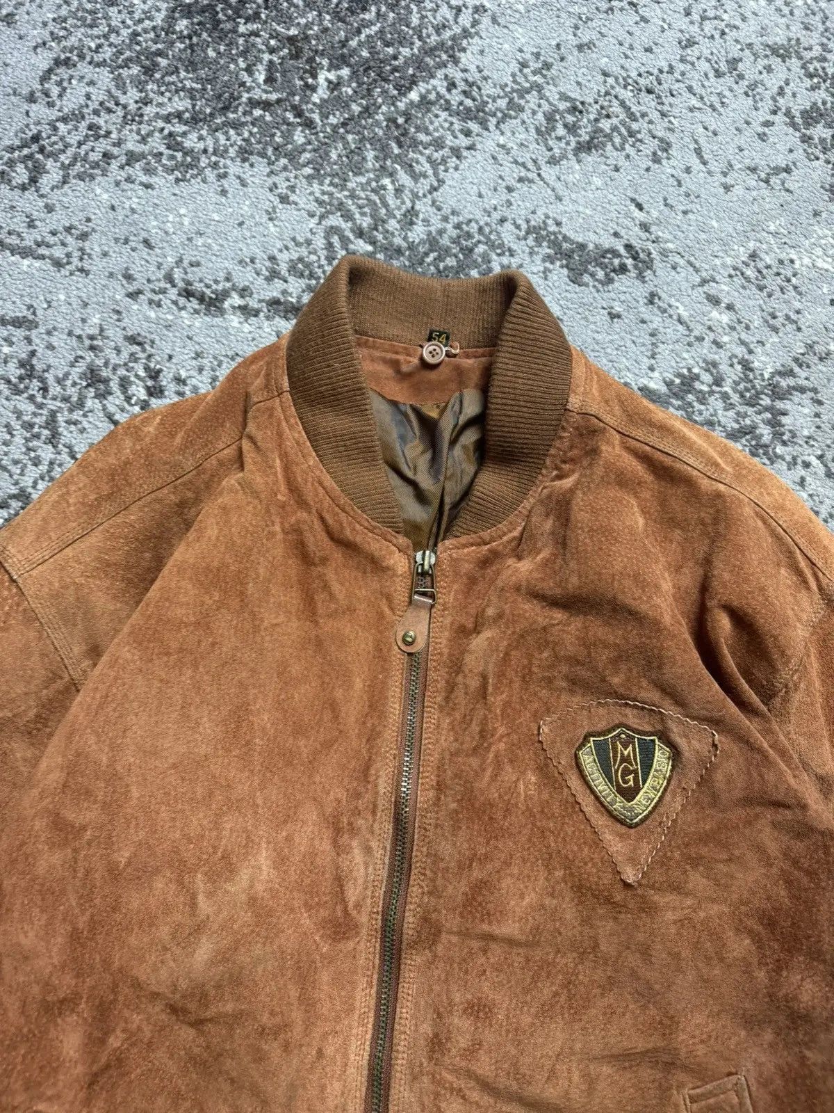 Vintage Vintage Y2K Suede Leather Avantgarde Aviator Bomber Jacket Size US L / EU 52-54 / 3 - 3 Thumbnail
