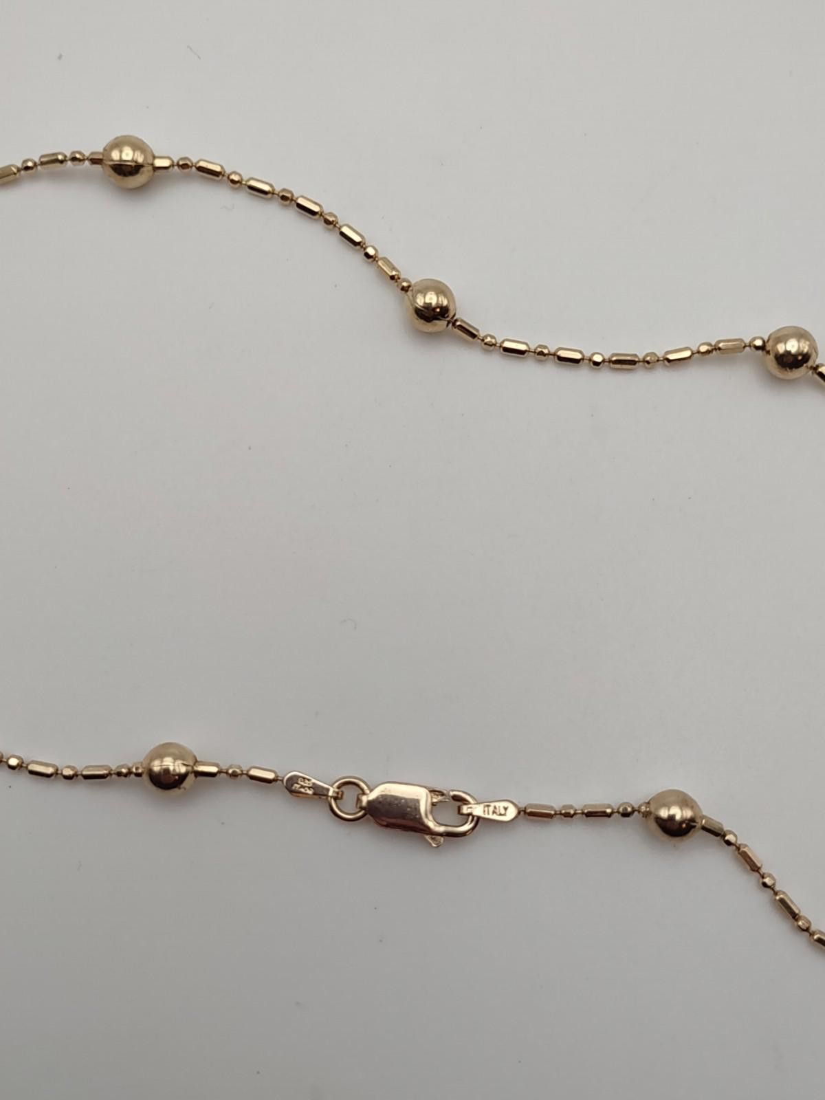 The Unbranded Brand 18-Inch Italian Sterling Silver Gold Plated Station Necklace Size ONE SIZE - 2 Thumbnail