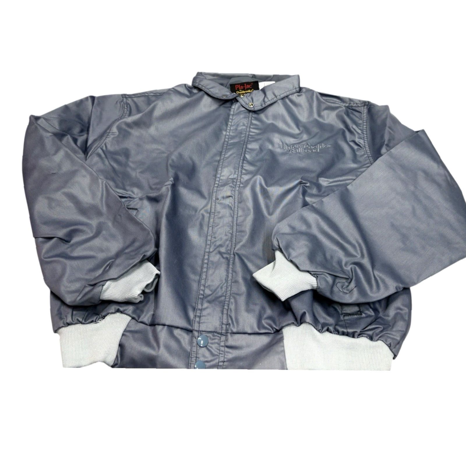 Dunbrooke Dunbrooke Pla-Jac Jacket XL Gray US 1990's Union Pacific Workwear Full Zip Pockets Lightweight Size US XL / EU 56 / 4 - 2 Thumbnail