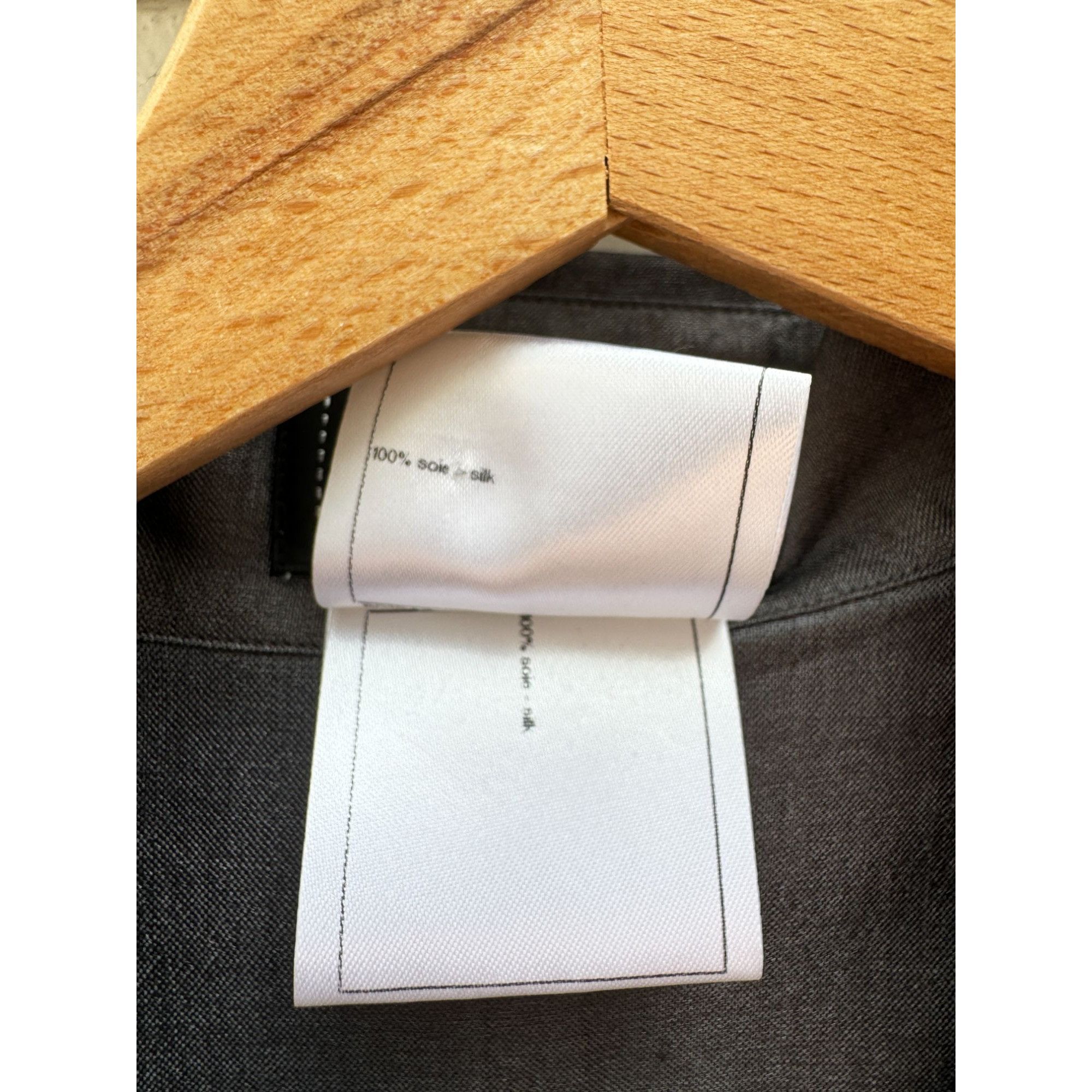 Chanel Grey Pleated Silk Blouse Size XS / US 0-2 / IT 36-38 - 6 Thumbnail