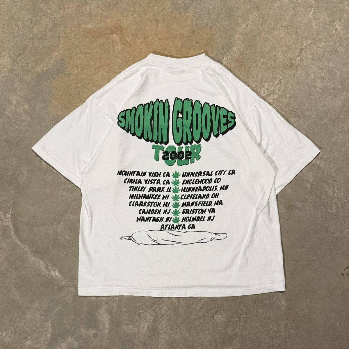 Vtg 2002 Smokin Grooves Lauryn Hill Outkast Weed Tour Tee 