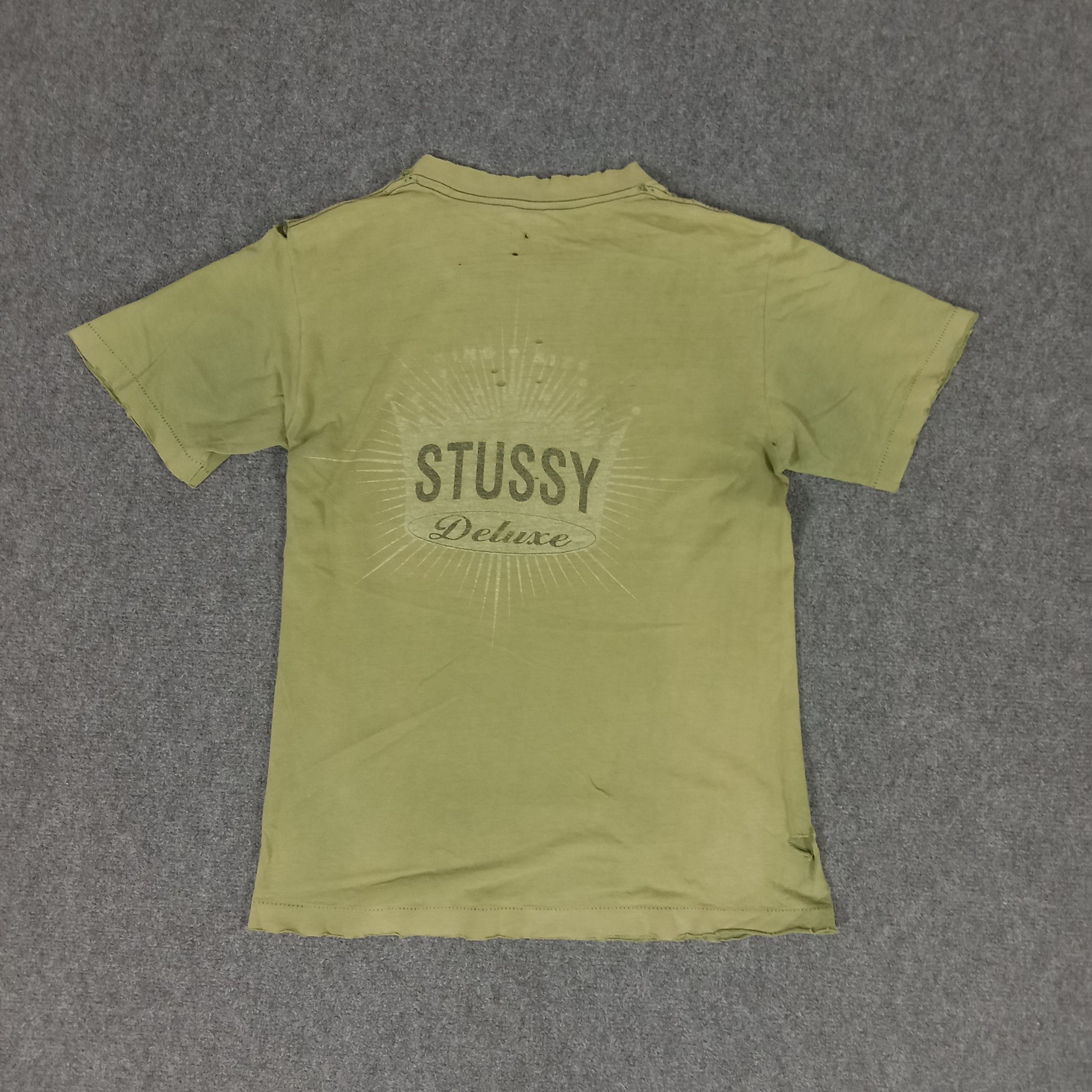 Stussy × Vintage Stussy Deluxe Distressed Style Tshirt Size US S / EU 44-46 / 1 - 1 Thumbnail