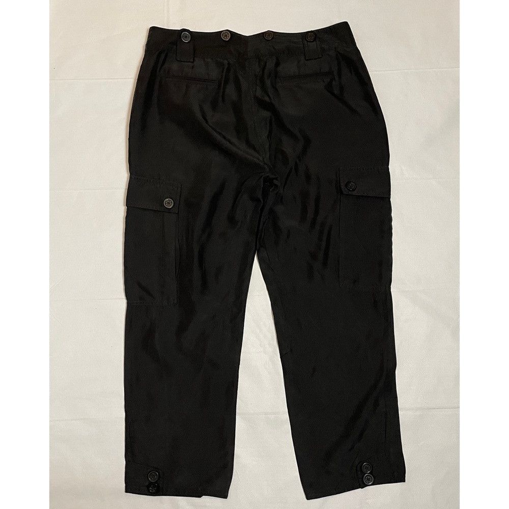 Tory Burch Tory Burch Dark Grey Silk Cropped Cargo Pants Size 12 Size 30" / US 8 / IT 44 - 2 Thumbnail