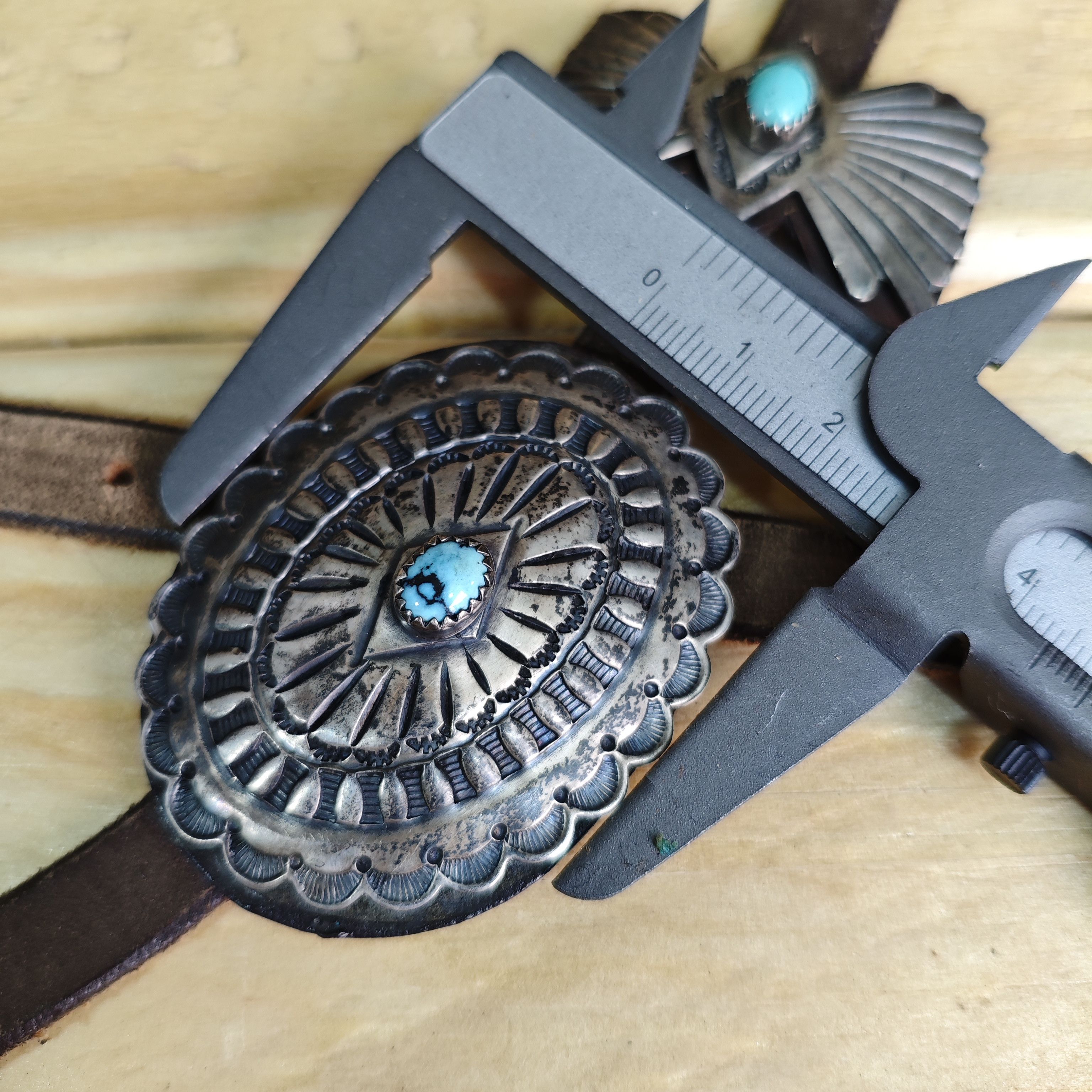 James Reid Sterling silver concho belt by James Reid Size 36 - 8 Thumbnail