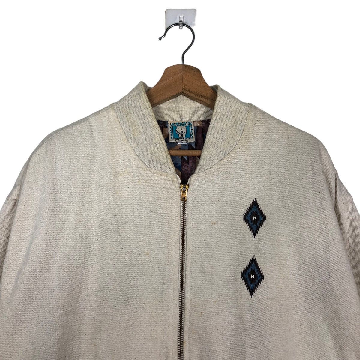 Japanese Brand 🔥90’s Vintage Bomber Jacket Desert West Navajo Aztec Lining Size US M / EU 48-50 / 2 - 2 Thumbnail