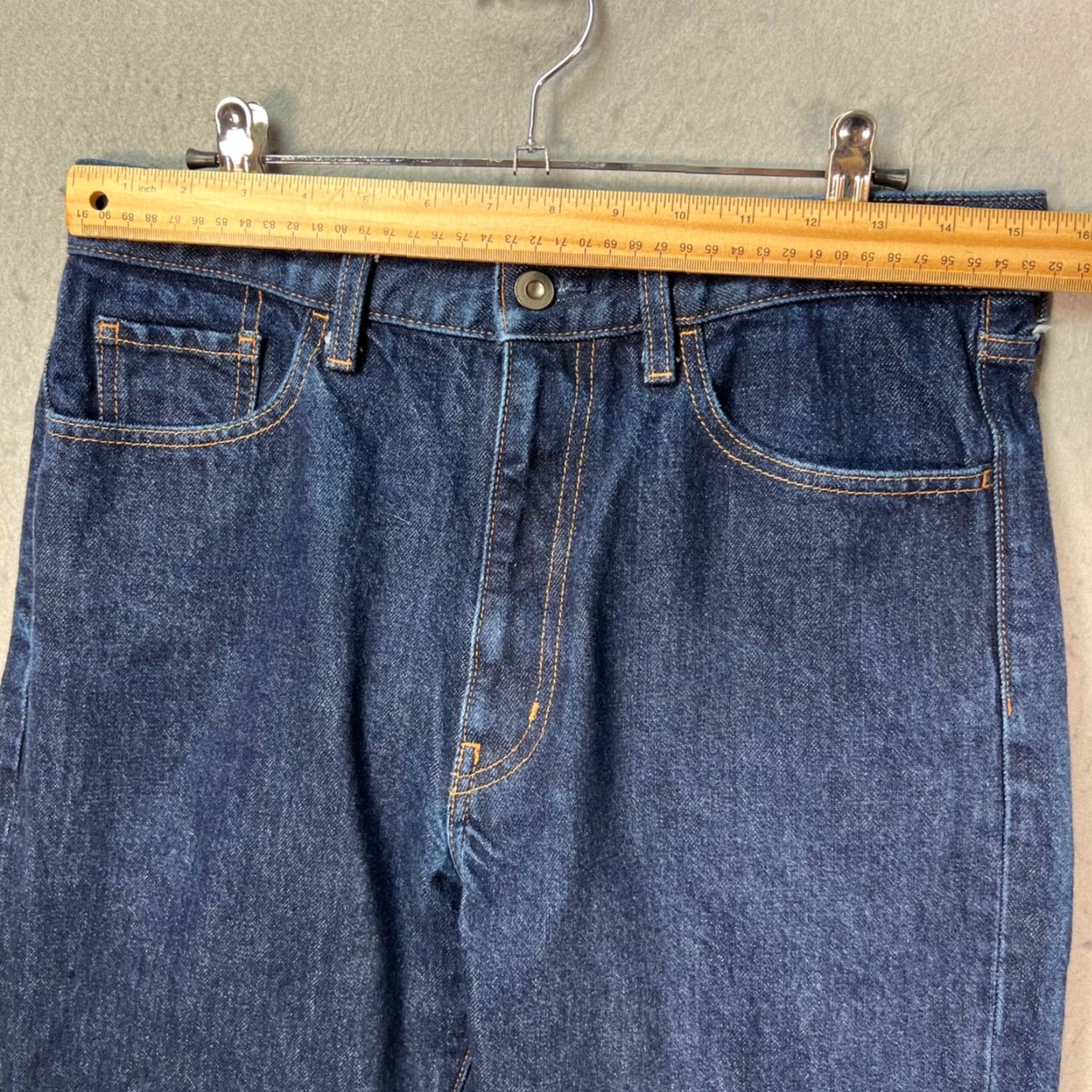 Muji Muji Mens Jeans 29 Blue Bootcut Denim 100% Cotton Size US 29 - 6 Thumbnail