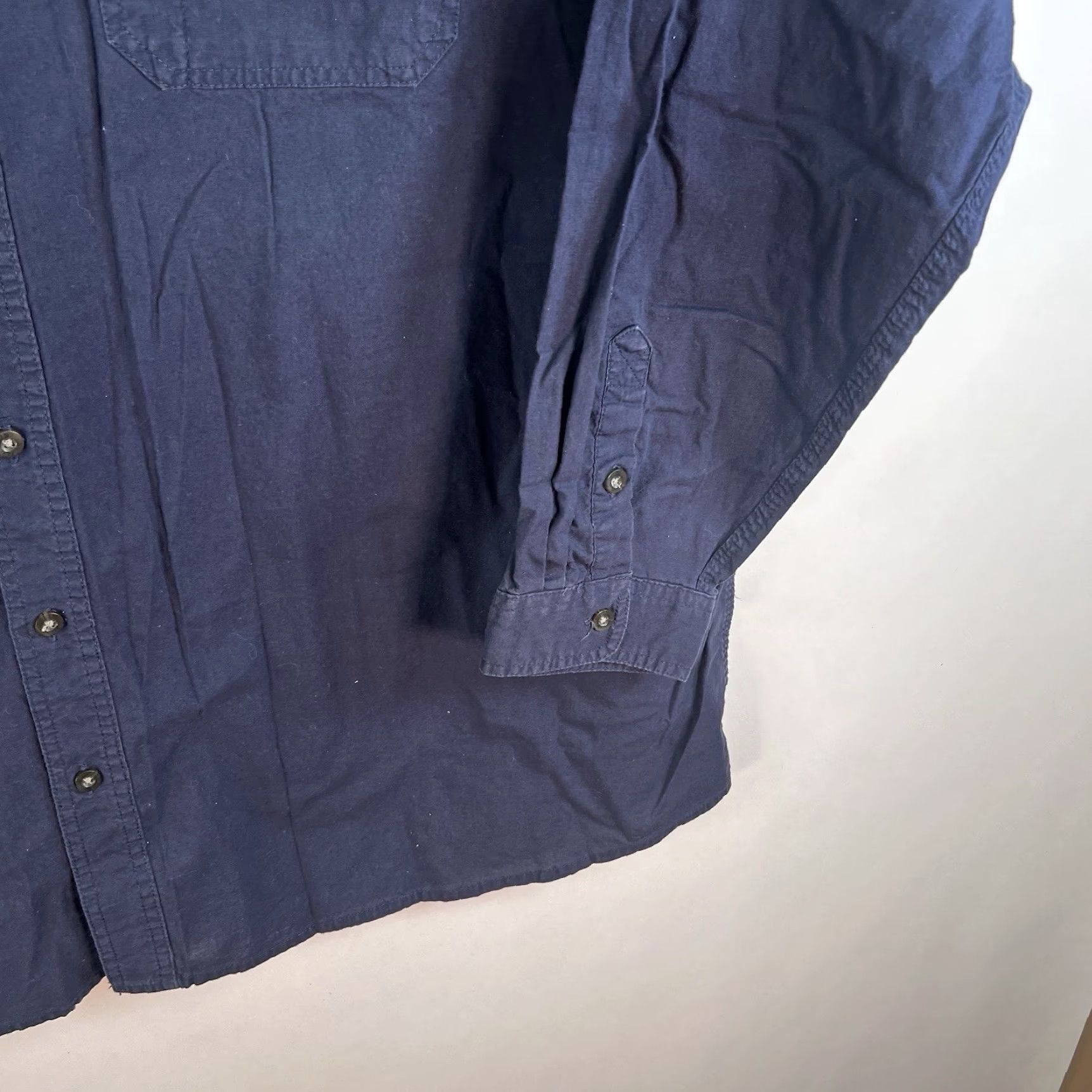 Vintage VINTAGE Lakin Mckey Men's Button-Up Shirt Long Sleeve Blue Big & Tall 4XLT Casual Workwear Size US XXL / EU 58 / 5 - 3 Thumbnail