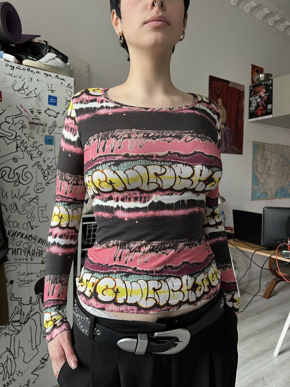 Jean Paul Gaultier Vintage Graffiti Blouse
