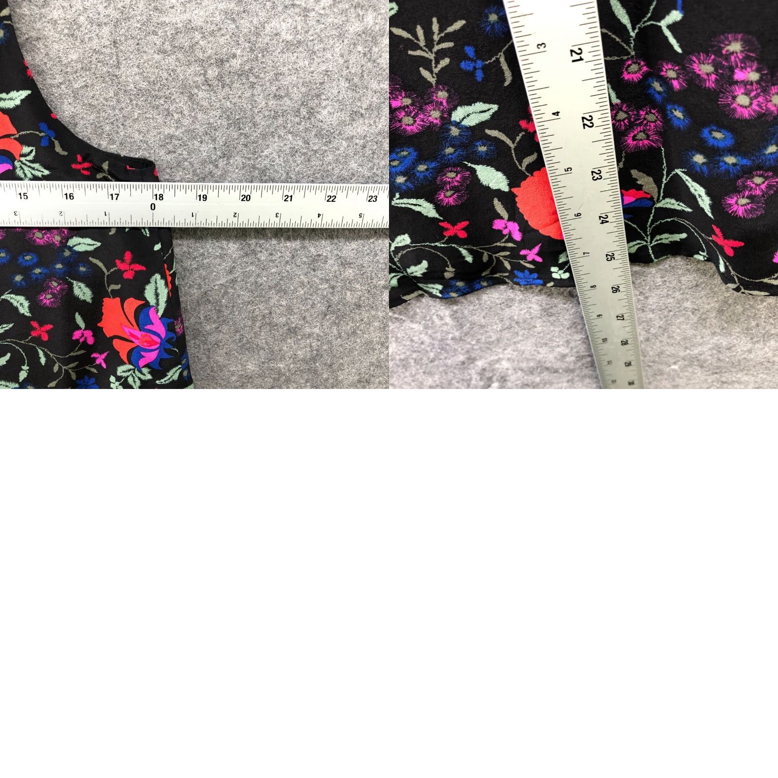 Joie Joie Silk Tank Top Womens S Black Floral Multicolor Scoop Neck Pink Size S / US 4 / IT 40 - 8 Thumbnail