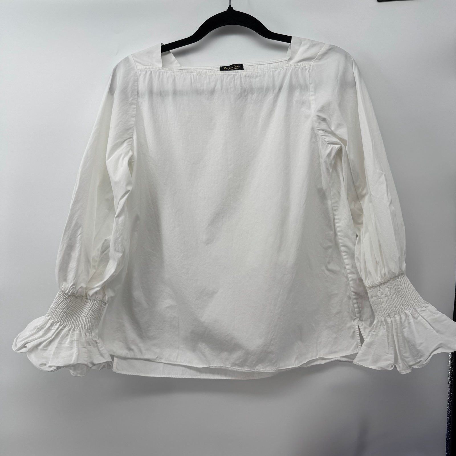 Massimo Dutti MASSIMO DUTTI White Blouse Ruffle Long Sleeve Size M / US 6-8 / IT 42-44 - 1 Thumbnail