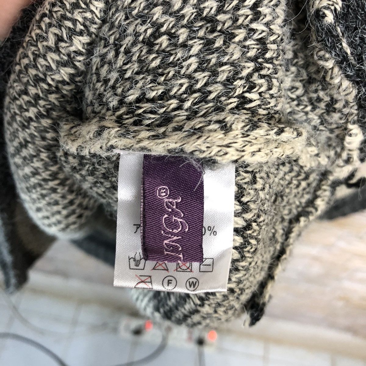 Homespun Knitwear × Japanese Brand Casalinga cat design Grey Knitwear #A1221 Size L / US 10 / IT 46 - 9 Thumbnail