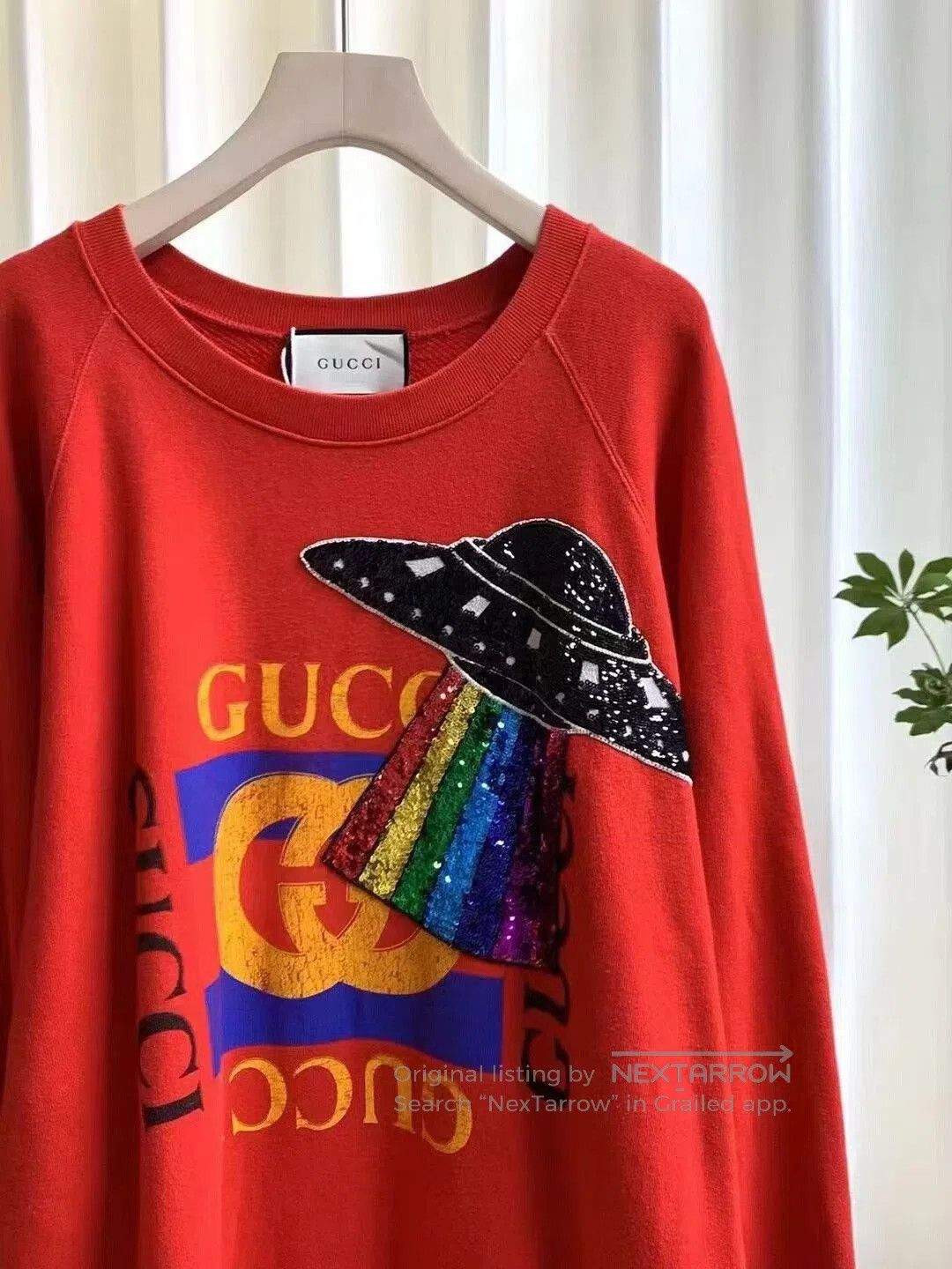 Gucci Red Gucci Sequin Printed Hoodie. Size US L / EU 52-54 / 3 - 2 Thumbnail