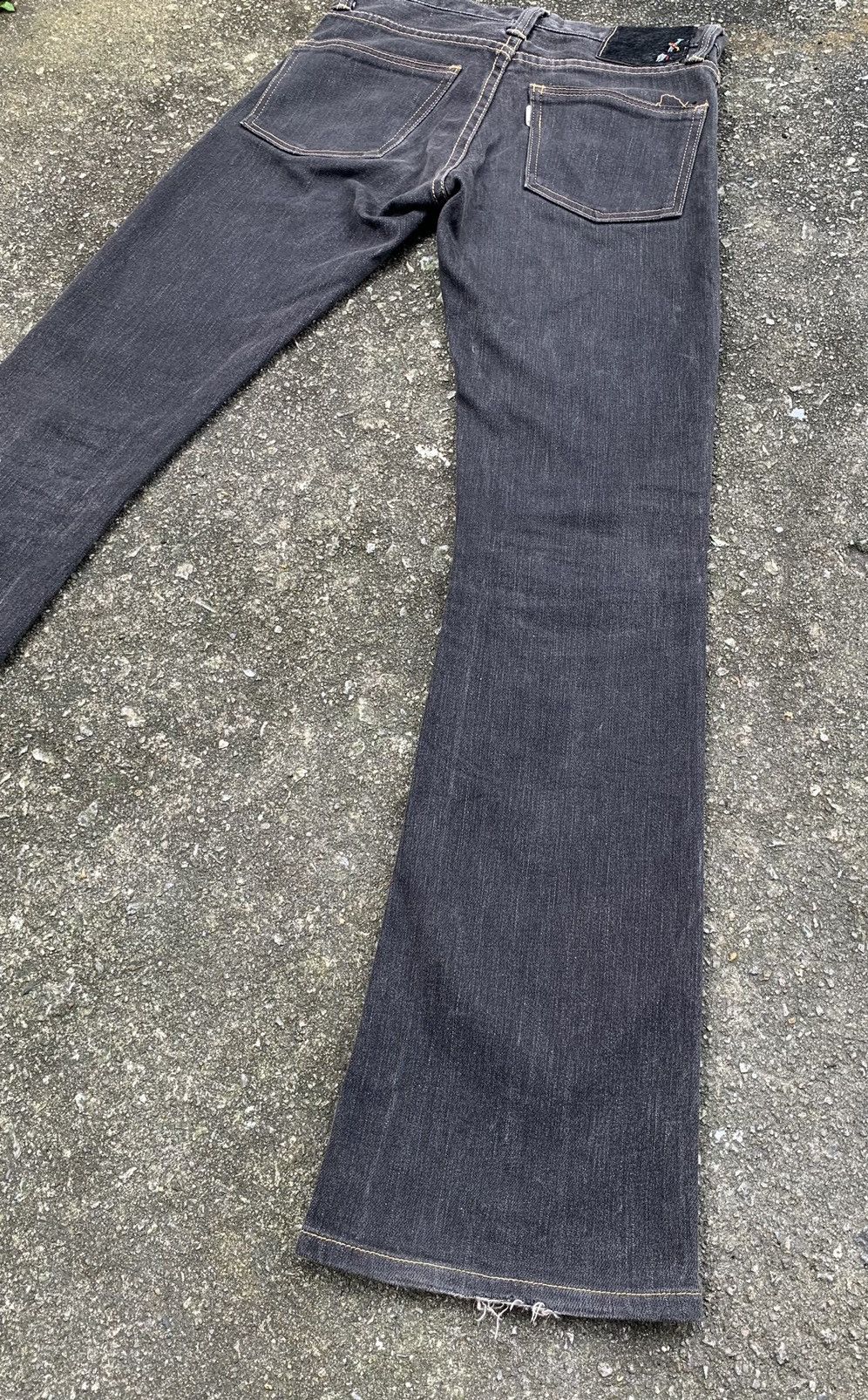 Alchemist Alchemist Fab Four Flare Stretching Leather Patch jeans Size US 27 - 18 Thumbnail