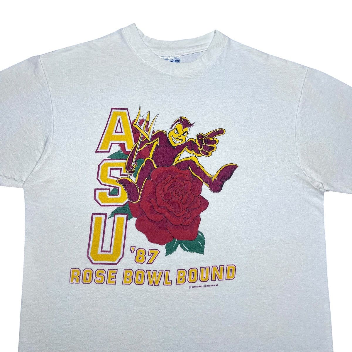 NCAA 1987 NCAA Arizona State Sun Devils ASU Rose Bowl Bound Tee Size US L / EU 52-54 / 3 - 4 Thumbnail