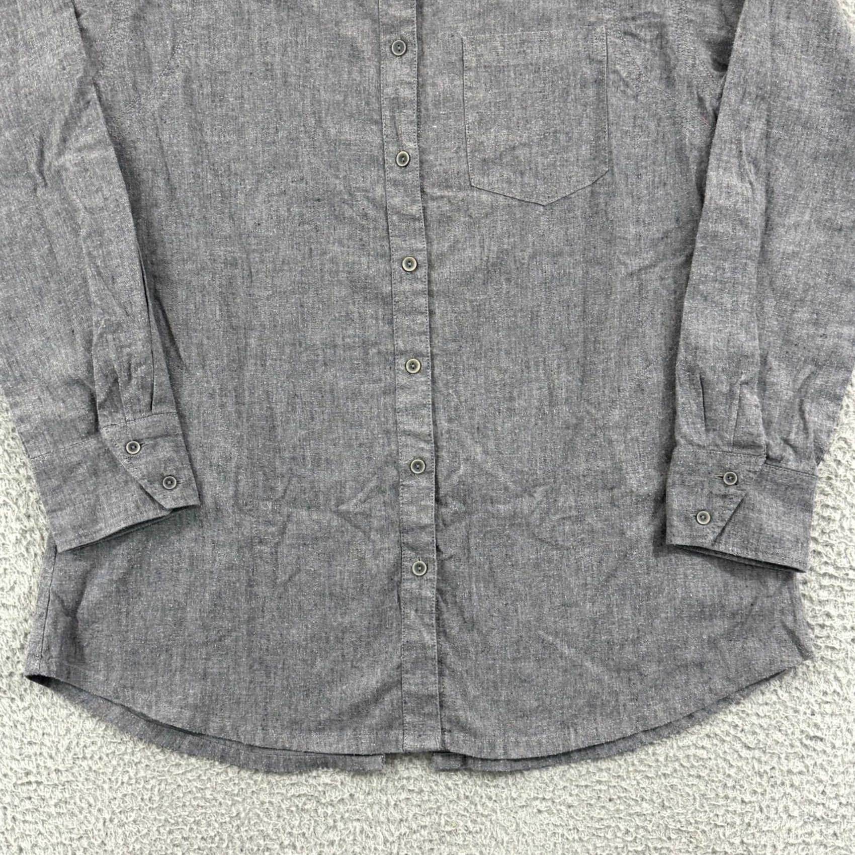 Prana Prana Shirt Women M Gray Long Sleeve Button Pocket Oversize Loose Roll Tab Shirt Women M Gray Oversized Pocket Button-Up Size M / US 6-8 / IT 42-44 - 3 Thumbnail