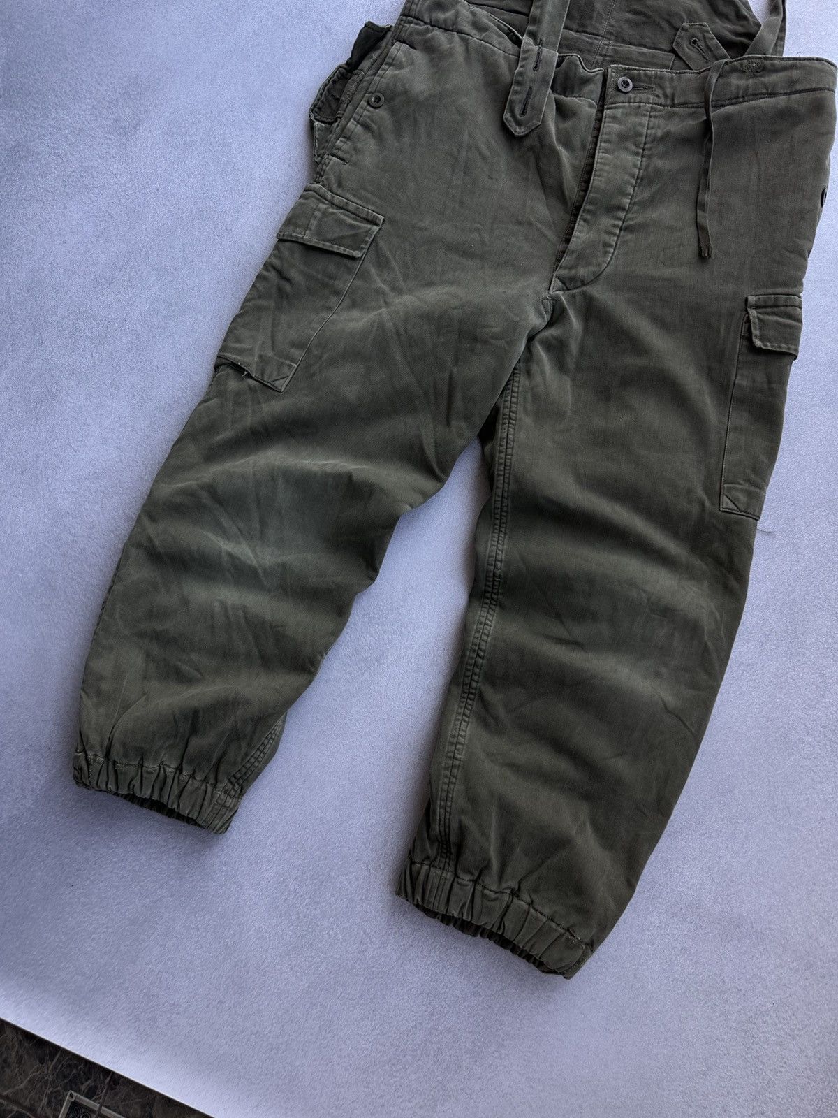Vintage Vintage Suspender Field Pants 80s Army Overalls Quilted Size US 36 / EU 52 - 3 Thumbnail