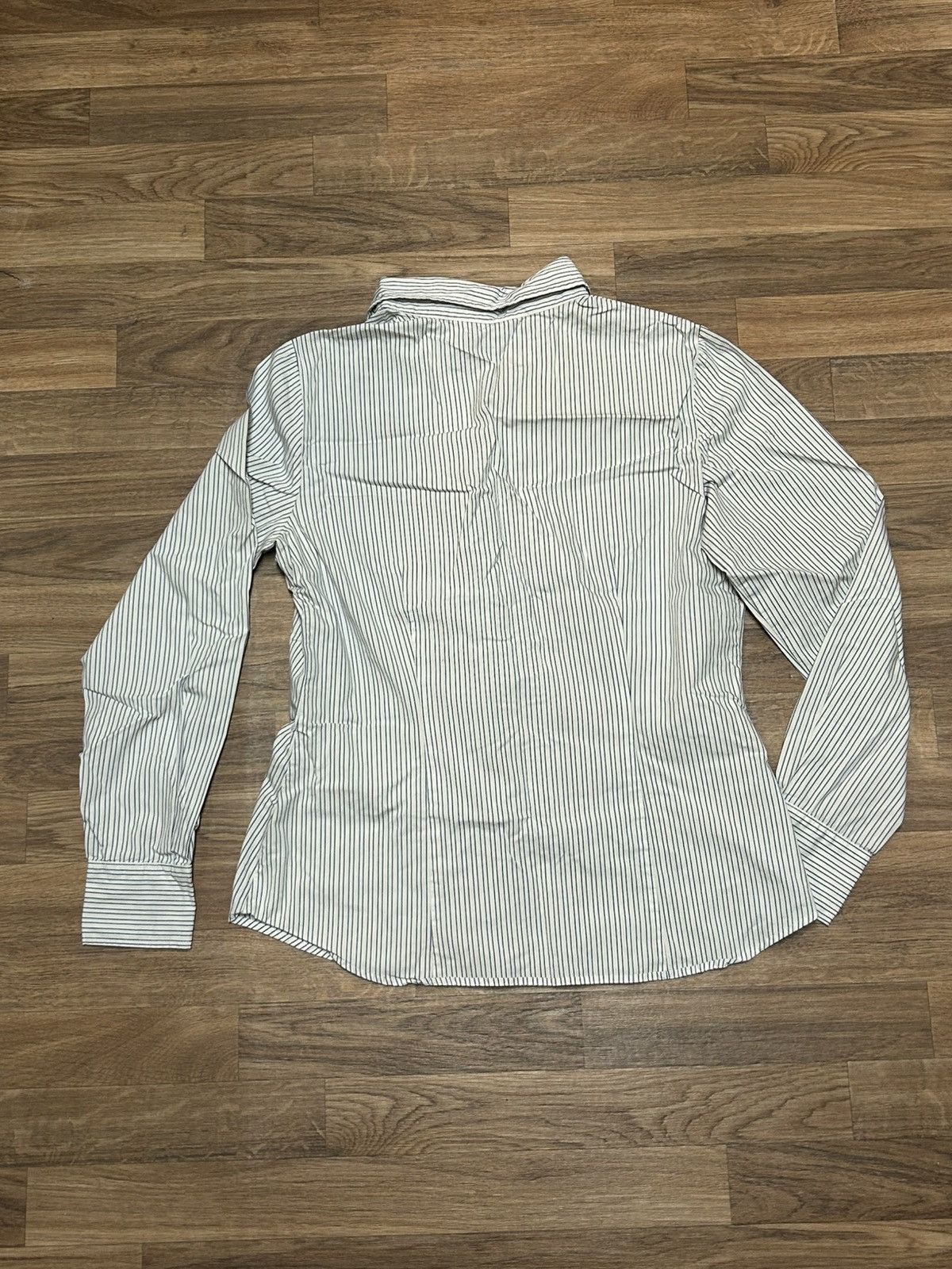 Worthington Worthington white and blue striped button up shirt Size 12 T Size XS / US 0-2 / IT 36-38 - 2 Thumbnail