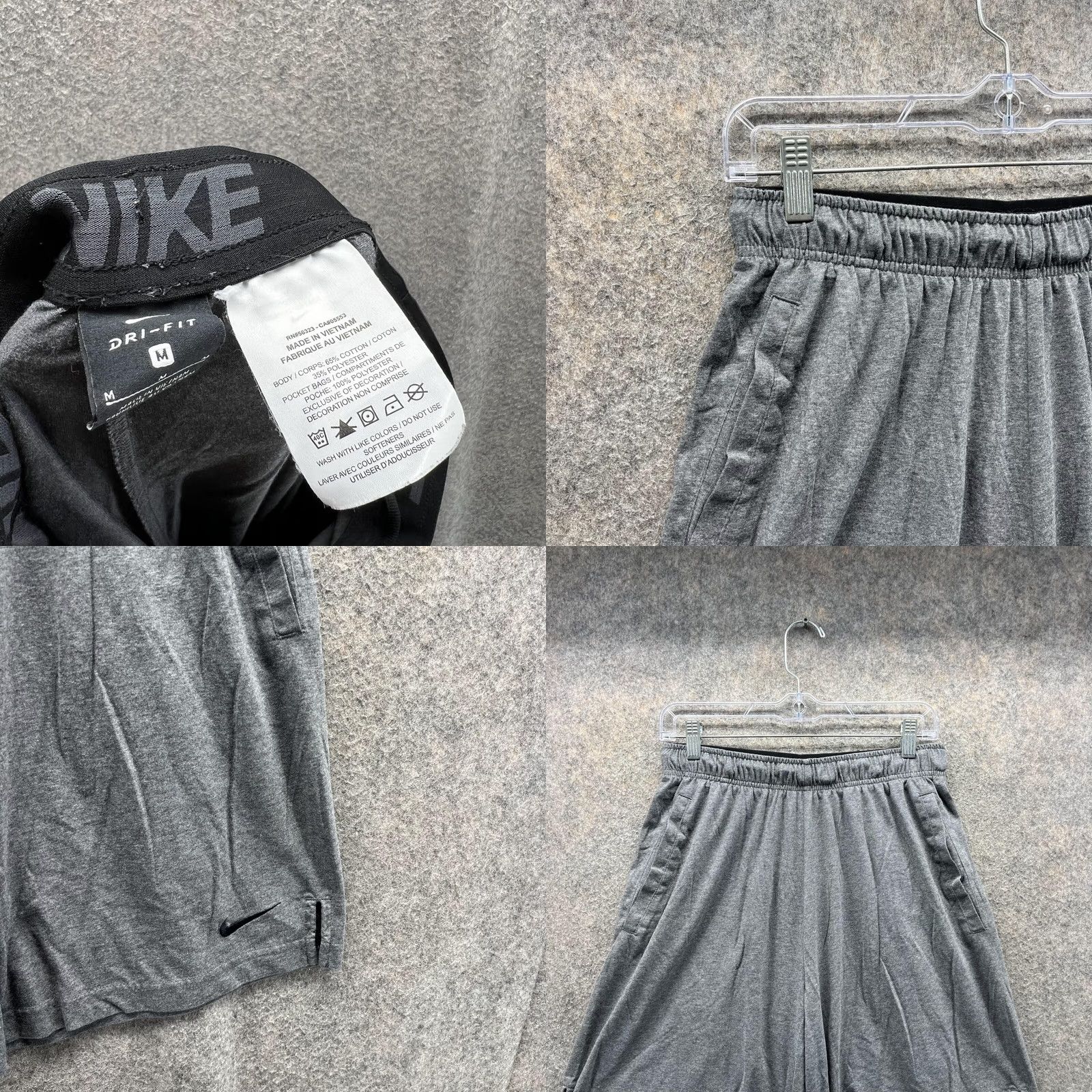 Nike Nike Shorts Men Medium Adult Gray Athletic Dri Fit Polyester Knit Casual Performance Slim Regular 7 in Inseam Mens Size US 31 - 8 Thumbnail