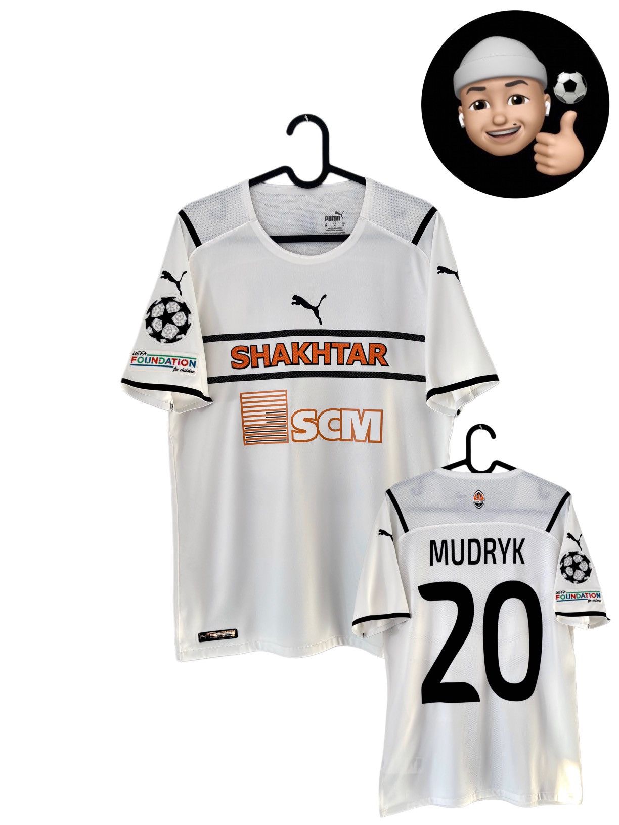 Puma 2021 2022 GAME ISSUE Shakhtar Mudryk Puma Away Soccer Jersey Size US M / EU 48-50 / 2 - 1 Thumbnail