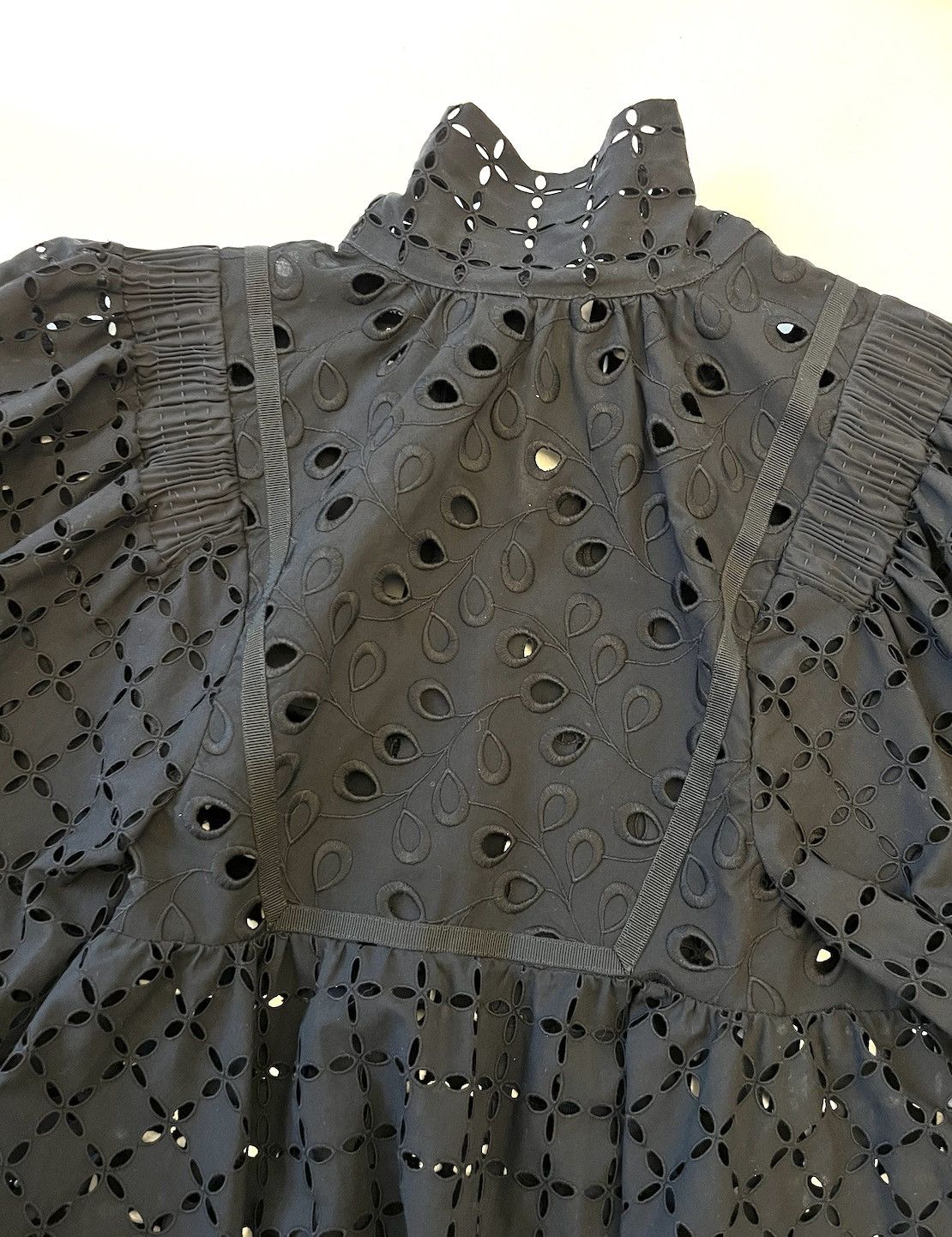 Rochas Rochas Black Lace Embroidery Blouse Size S / US 4 / IT 40 - 8 Thumbnail
