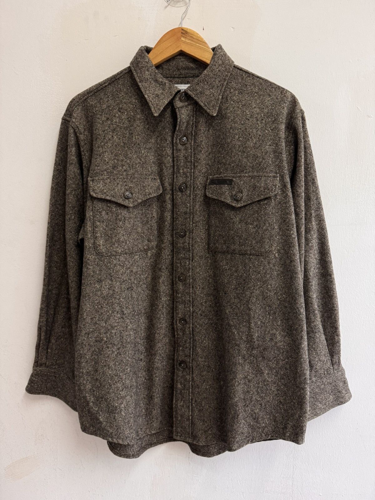 Burberry 80s Burberrys' Sanyo Shokai Japan Wool CPO 'Burberrys' Size US L / EU 52-54 / 3 - 1 Thumbnail