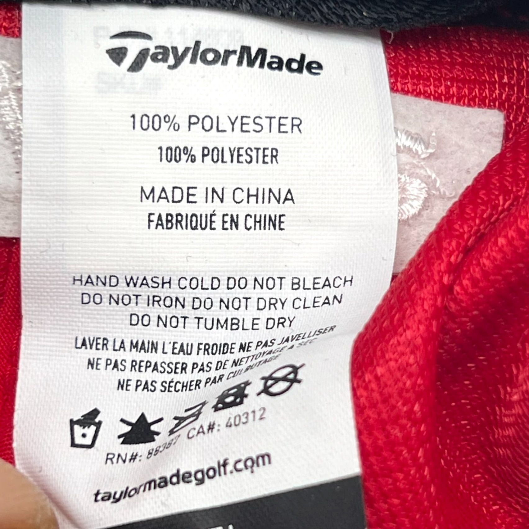 TaylorMade TaylorMade Golf RSI Adjustable Baseball Cap Hat Red Embroidered Size ONE SIZE - 7 Thumbnail