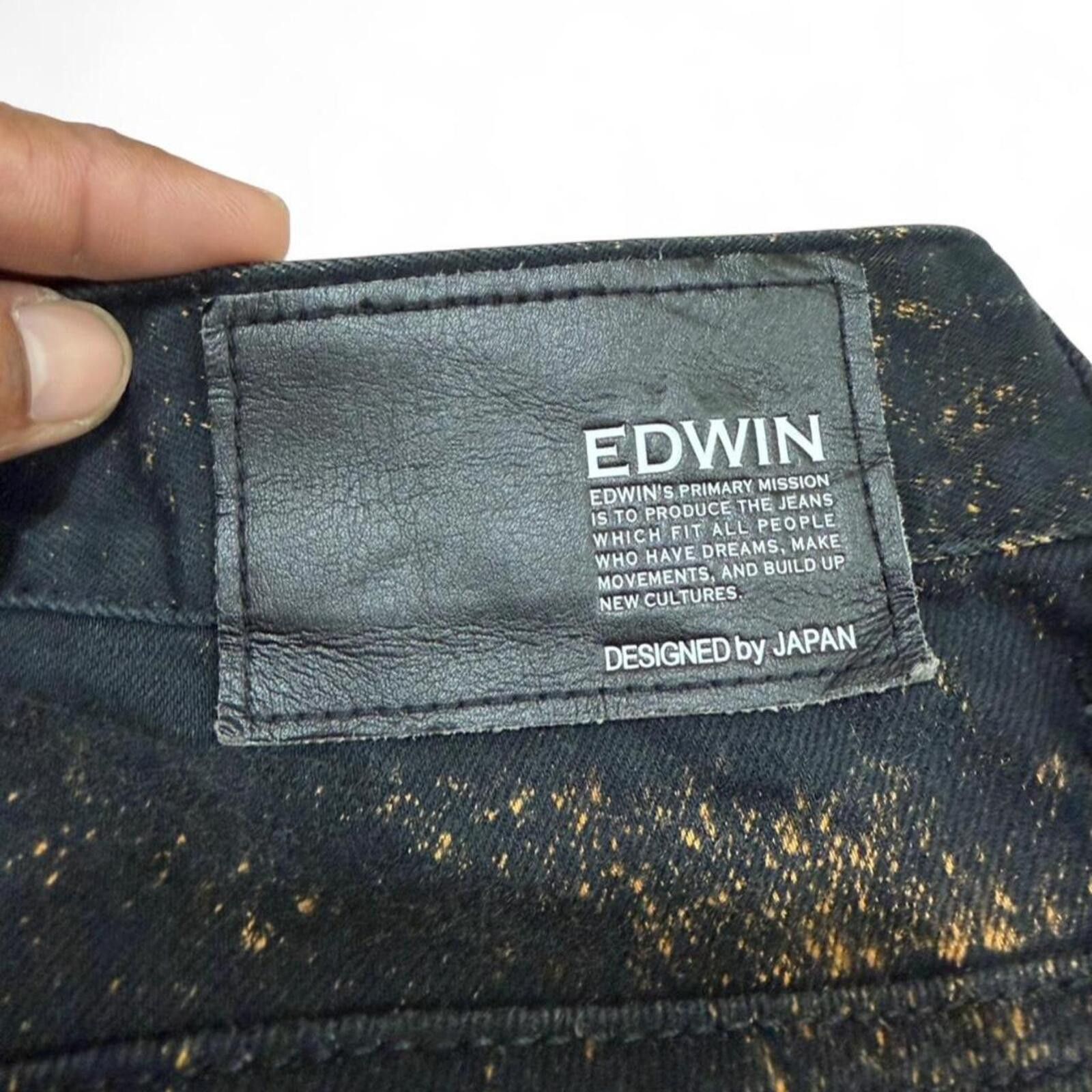 Edwin Edwin black and orange bleached jeans Size US 29 - 6 Thumbnail
