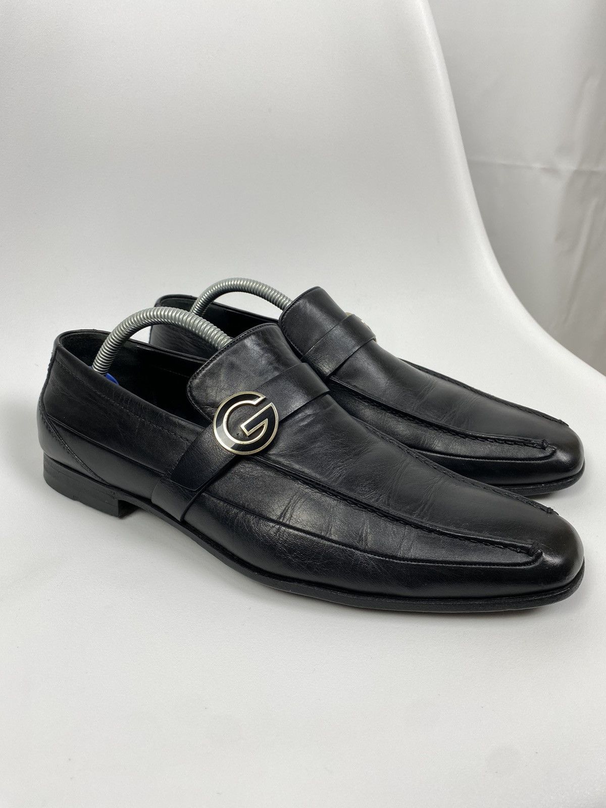 image of Gucci G Logo Formal Shoes Size 40 in Black, Men's