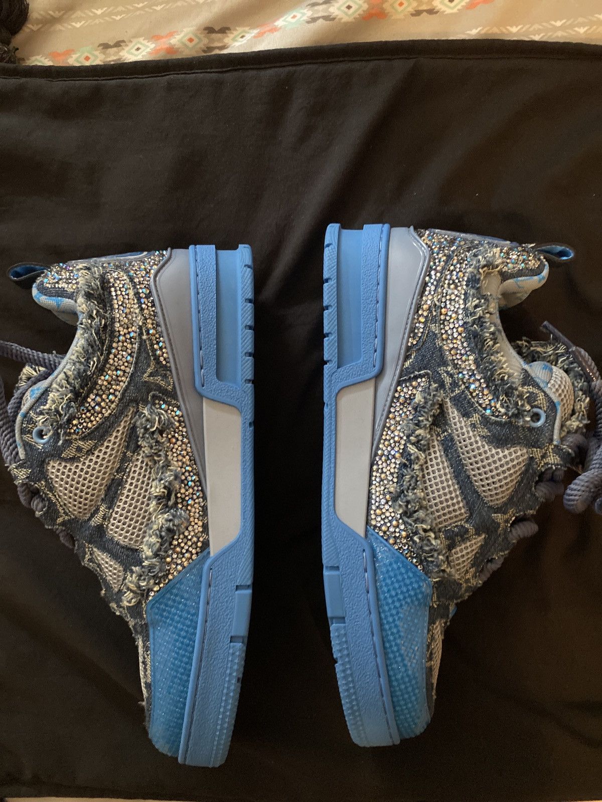 Louis Vuitton Louis Vuitton skate sneaker ‘blue Swarovski monogram’ Size US 8.5 / EU 41-42 - 5 Thumbnail