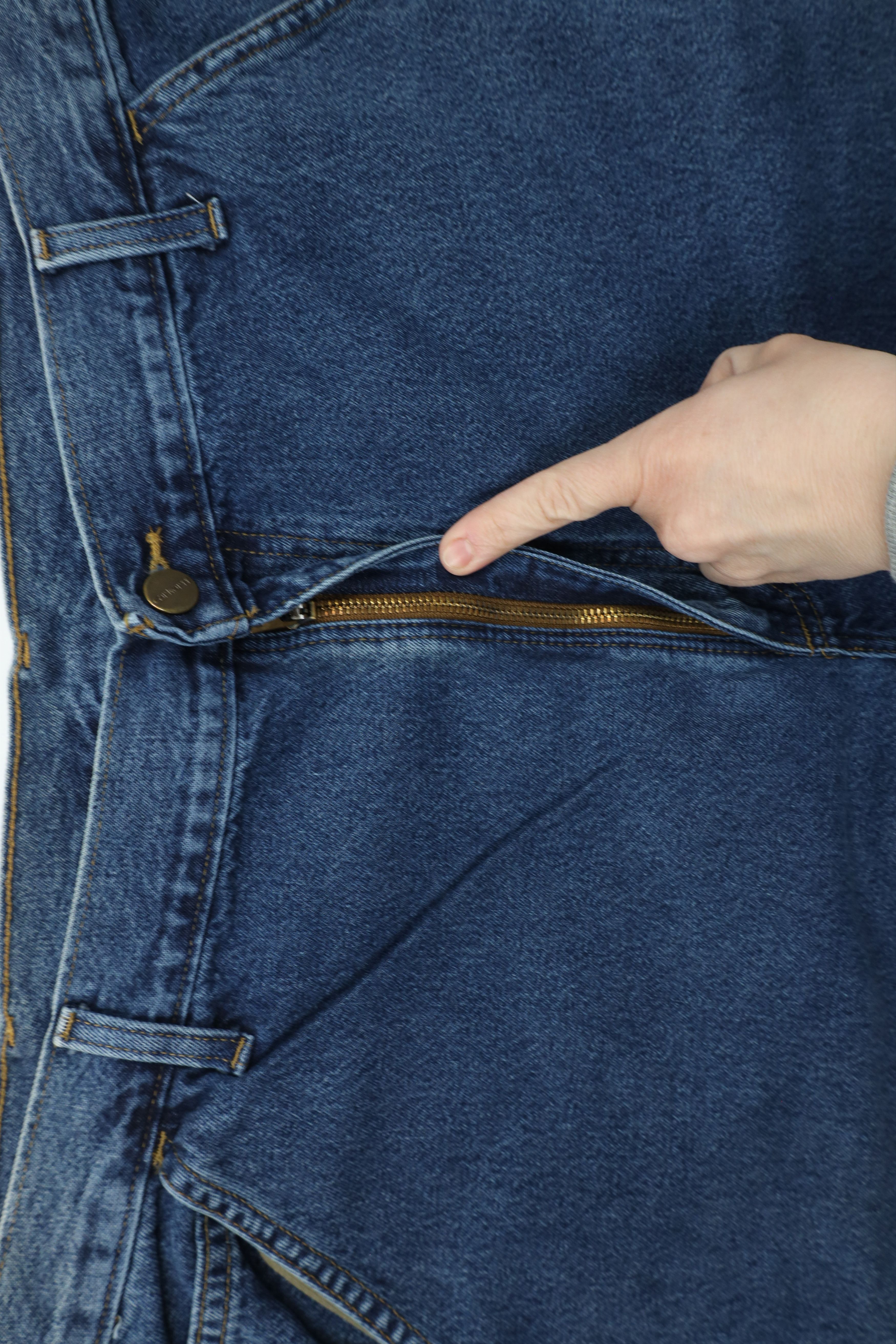 Carhartt × Vintage Vintage Carhartt Spell Wide Leg Dungaree Denim Jeans Blue Size US 38 / EU 54 - 5 Thumbnail