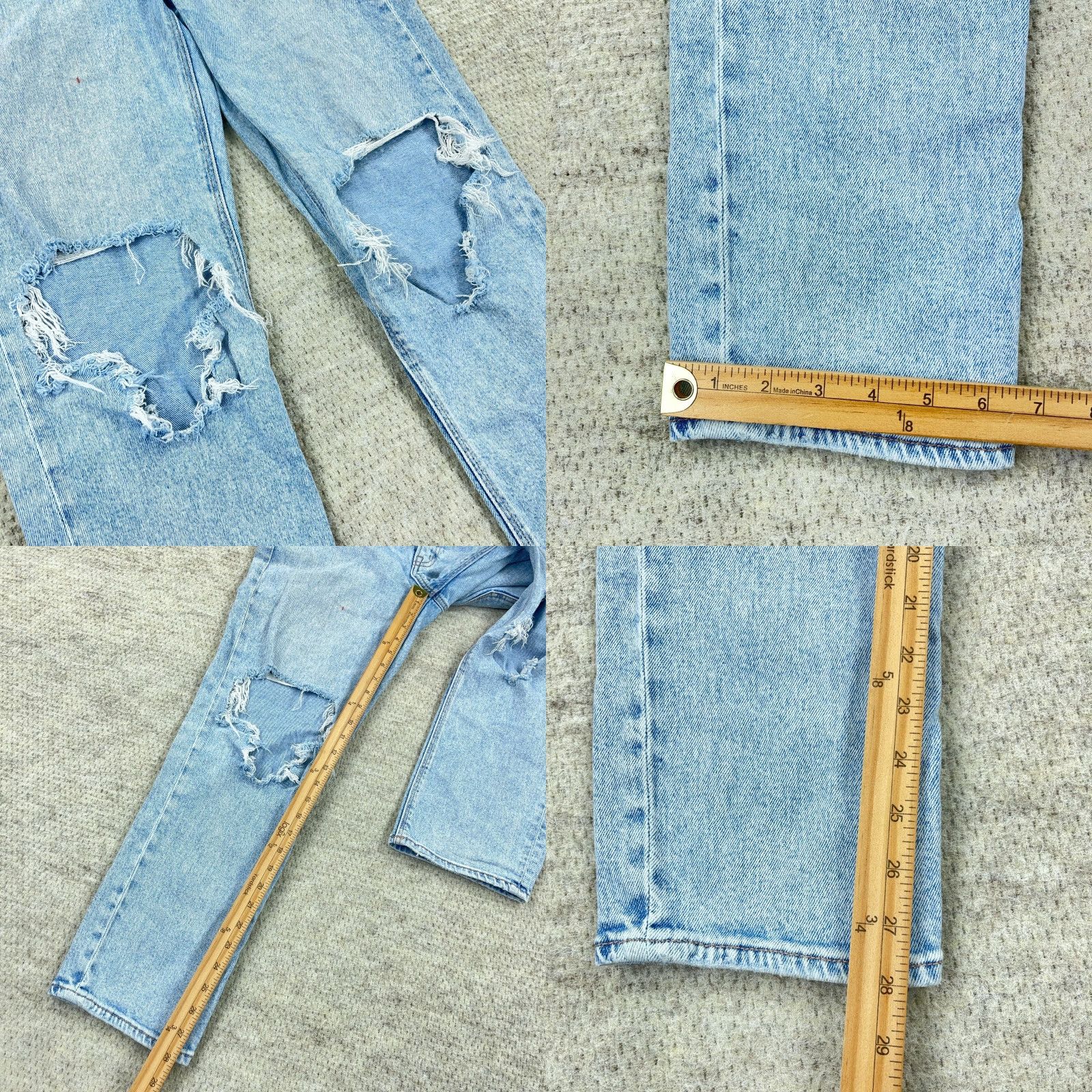 American Eagle Outfitters American Eagle Outfitters Jeans Women 6 High Rise Ankle Light Blue Distressed 5-Pocket Denim Jeans Womens Size 6 Regular 28in Inseam Size 28" / US 6 / IT 42 - 8 Thumbnail