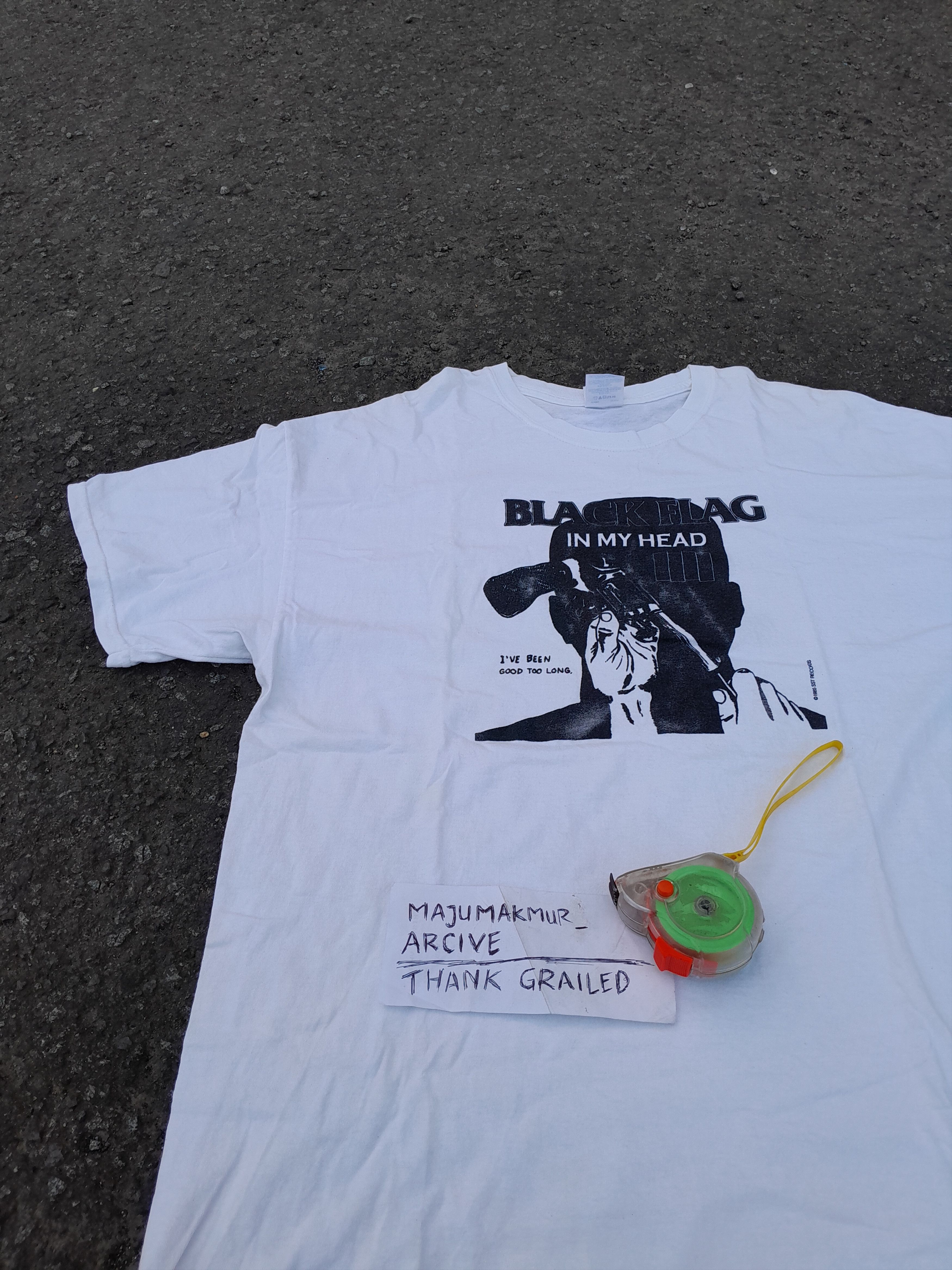 Black Flag Vintage 00s Black Flag In My Head raptee style Size US XL / EU 56 / 4 - 3 Thumbnail
