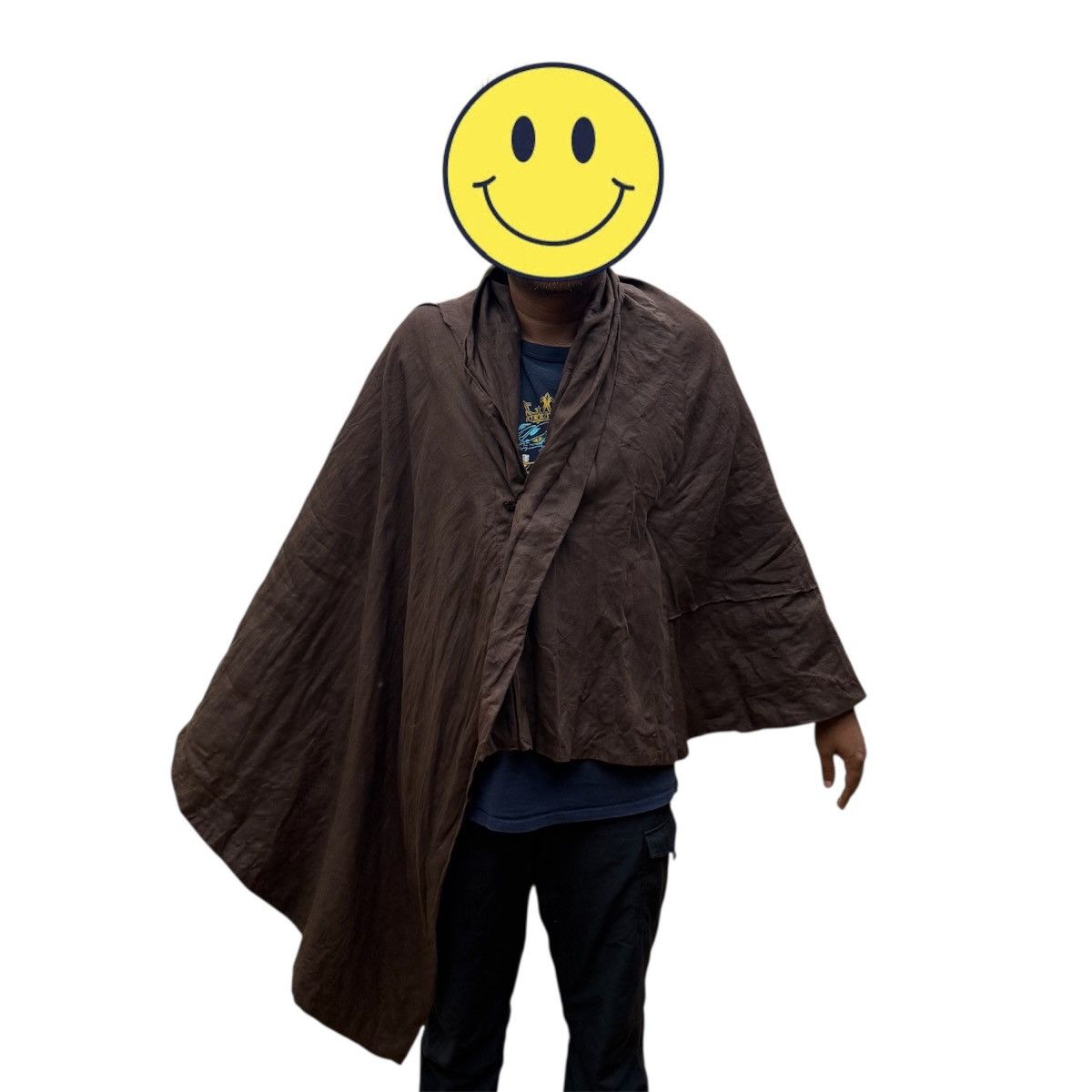 Yohji Yamamoto Vtg Yohji Yamamoto Signature SS95 Poncho Cloak Capes Size US L / EU 52-54 / 3 - 5 Thumbnail