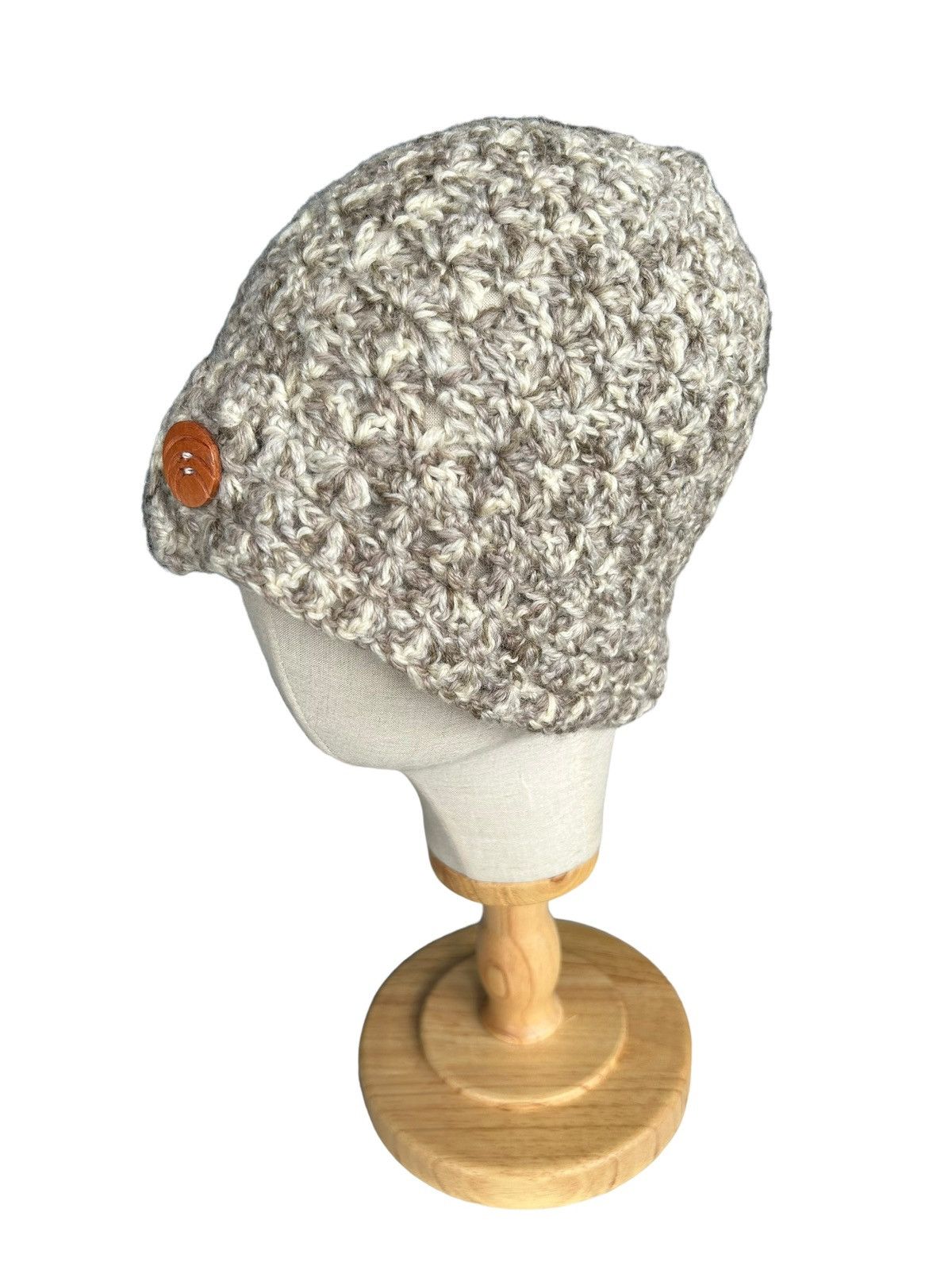 Japanese Brand Handmade Crochet Knitted Beanie Hats Size ONE SIZE - 4 Thumbnail