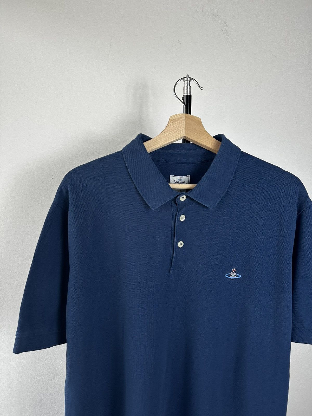 Vivienne Westwood Vivienne Westwood Man Embroidered Orb Logo Pique Polo Size US XXL / EU 58 / 5 - 4 Thumbnail
