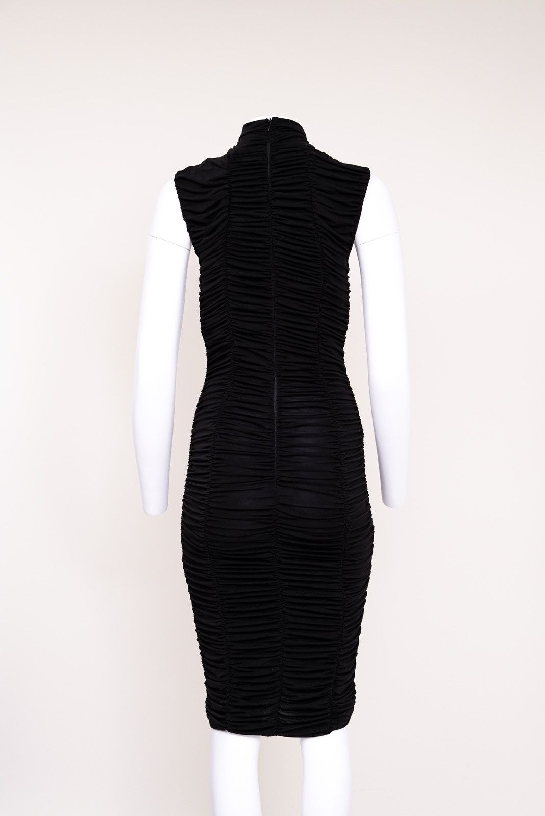 Dolce & Gabbana Dolce & Gabbana 1995 Turtleneck Ruched Black Dress Size M / US 6-8 / IT 42-44 - 5 Thumbnail