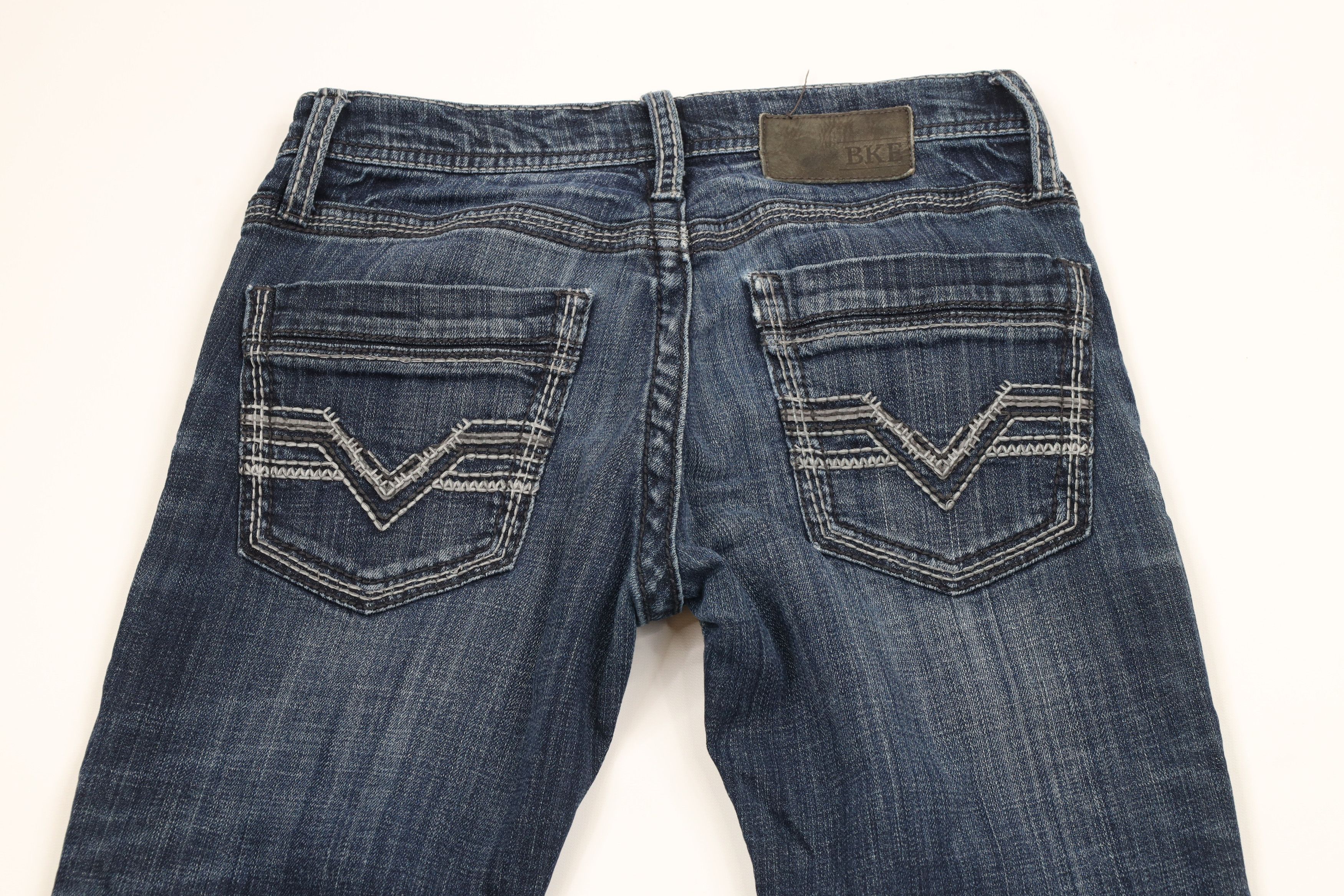 Vintage Buckle BKE Denim Stitch Stretch Flared Bootleg Denim Jeans Size 28" / US 6 / IT 42 - 10 Thumbnail